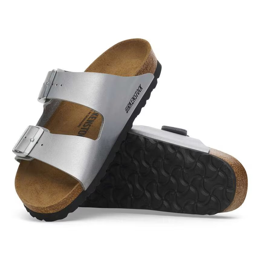 Birkenstock Arizona Silver Birko-Flor