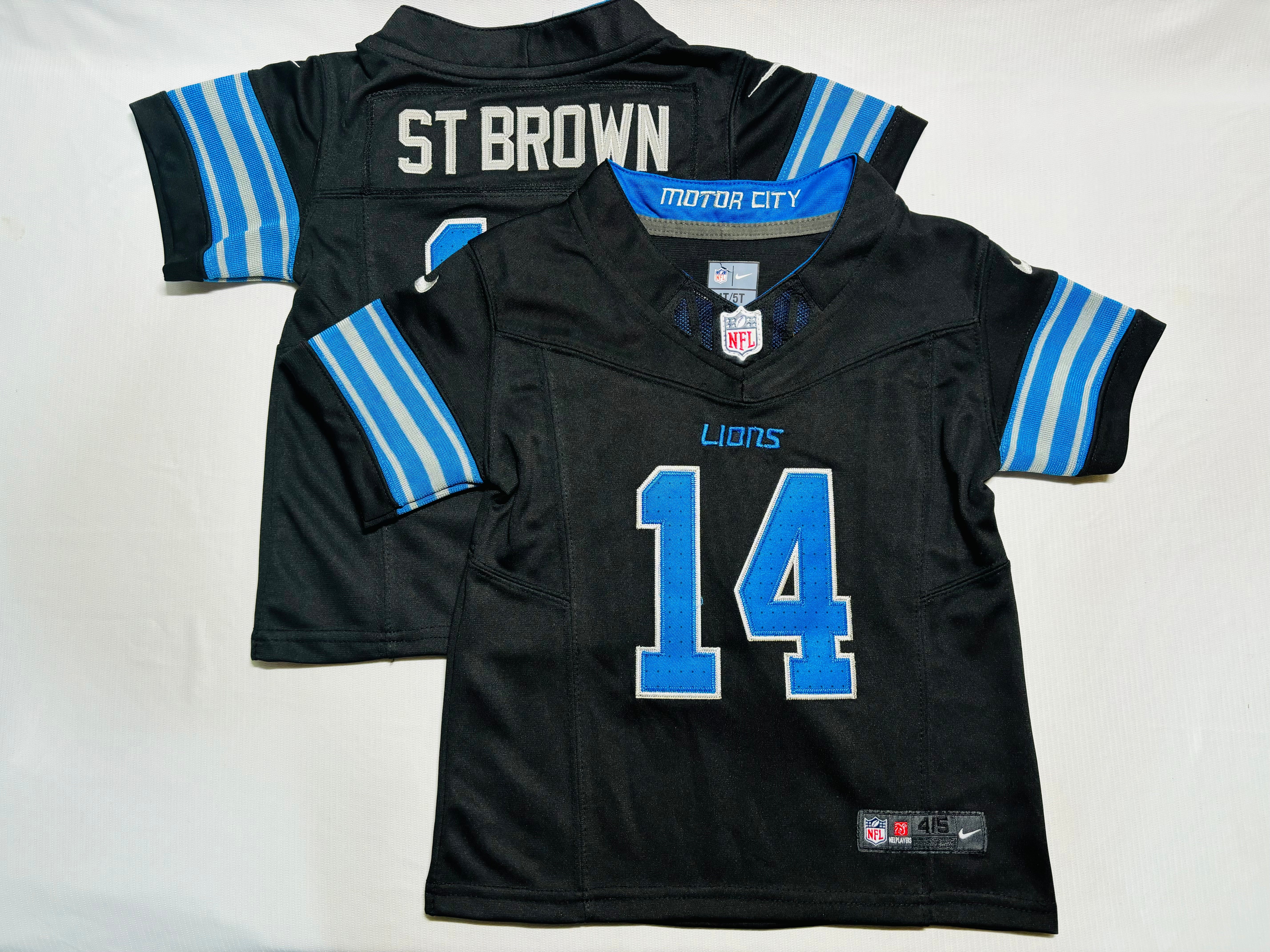 Camisa NFL Baby Jersey Detroit Lions Vapor F.U.S.E. Limited Black