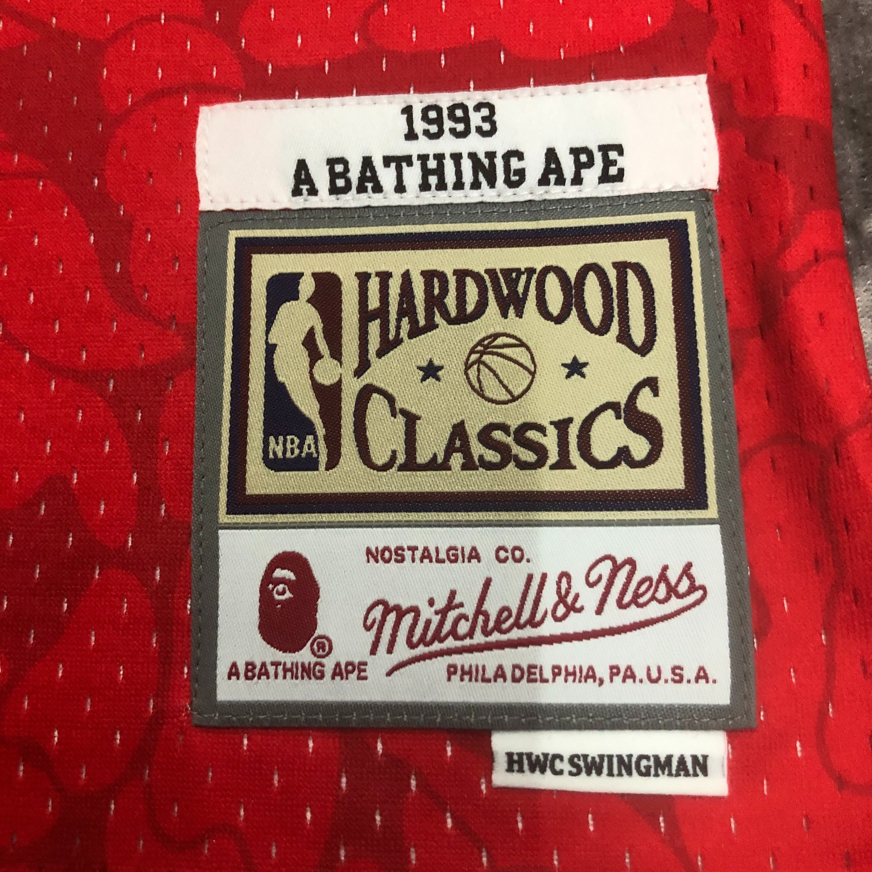 Regata Swingman BAPE X Miami Heat Mitchell & Ness Hardwood Classics 1993 - OGJERSEYSHOP