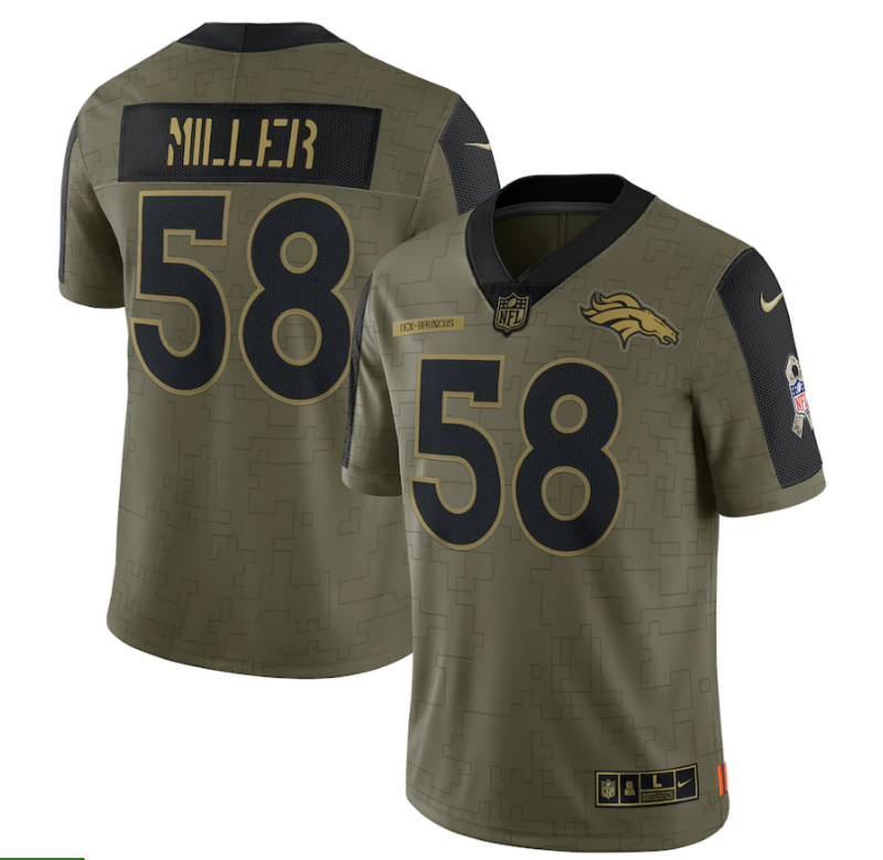 Camisa NFL Denver Broncos Vapor Limited Jersey Salute To Service 2021