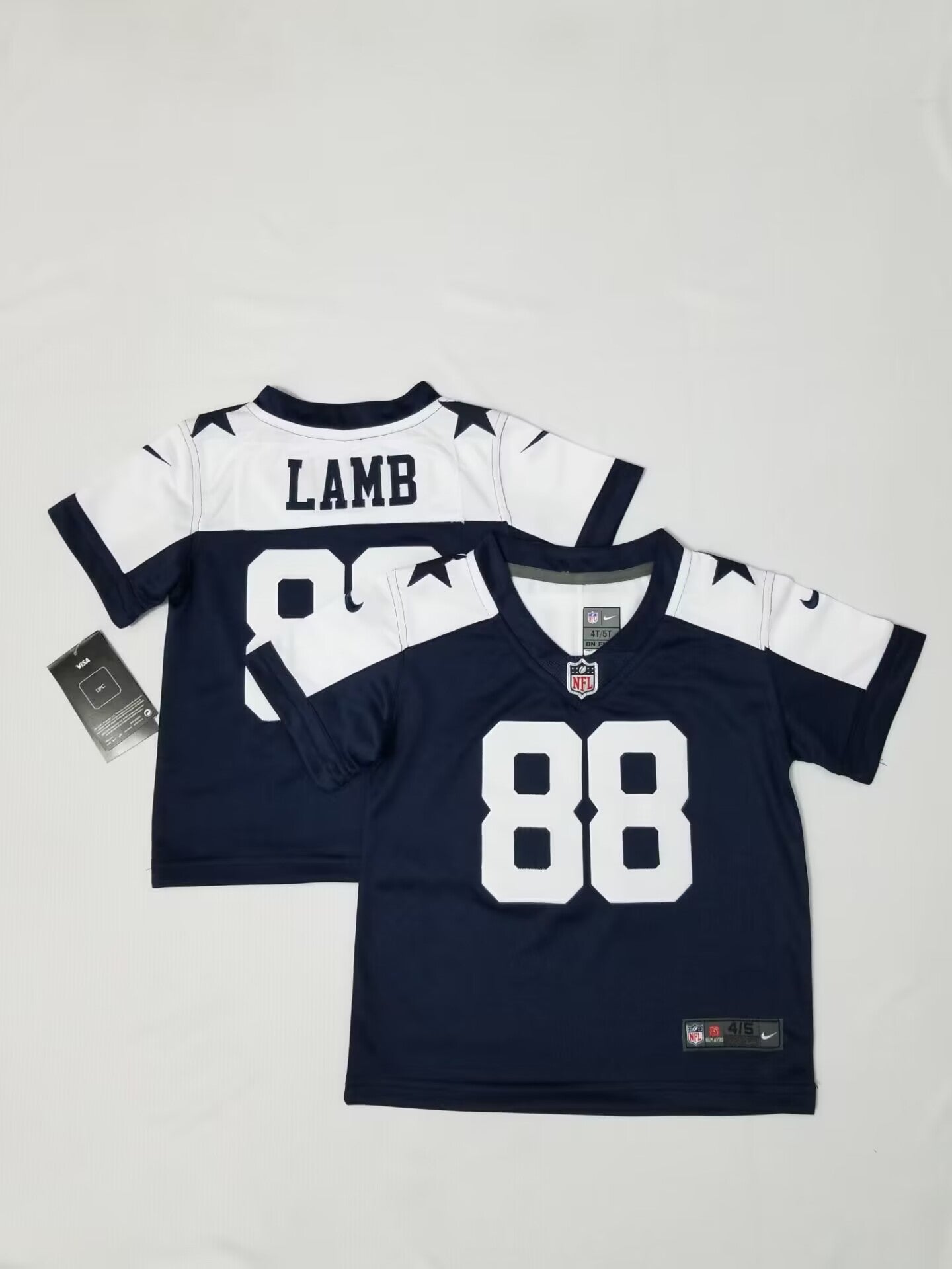 Camisa NFL Baby Jersey Dallas Cowboys Vapor Limited Azul Branca