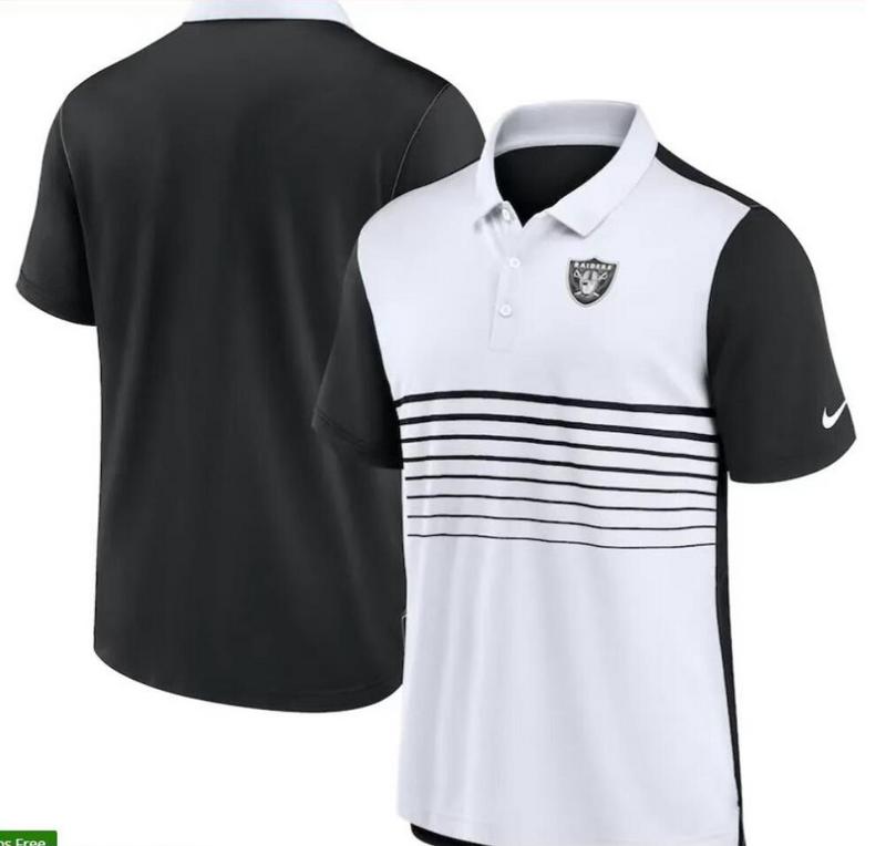 Camisa Polo Nike Las Vegas Raiders - Branca/Preta - OGJERSEYSHOP