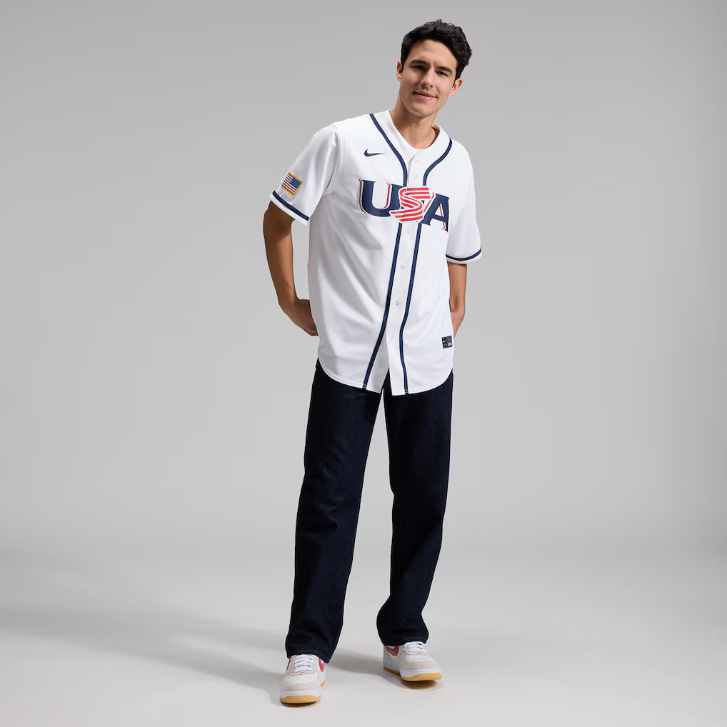 Jersey Beisebol USA WBC 2026 Branca