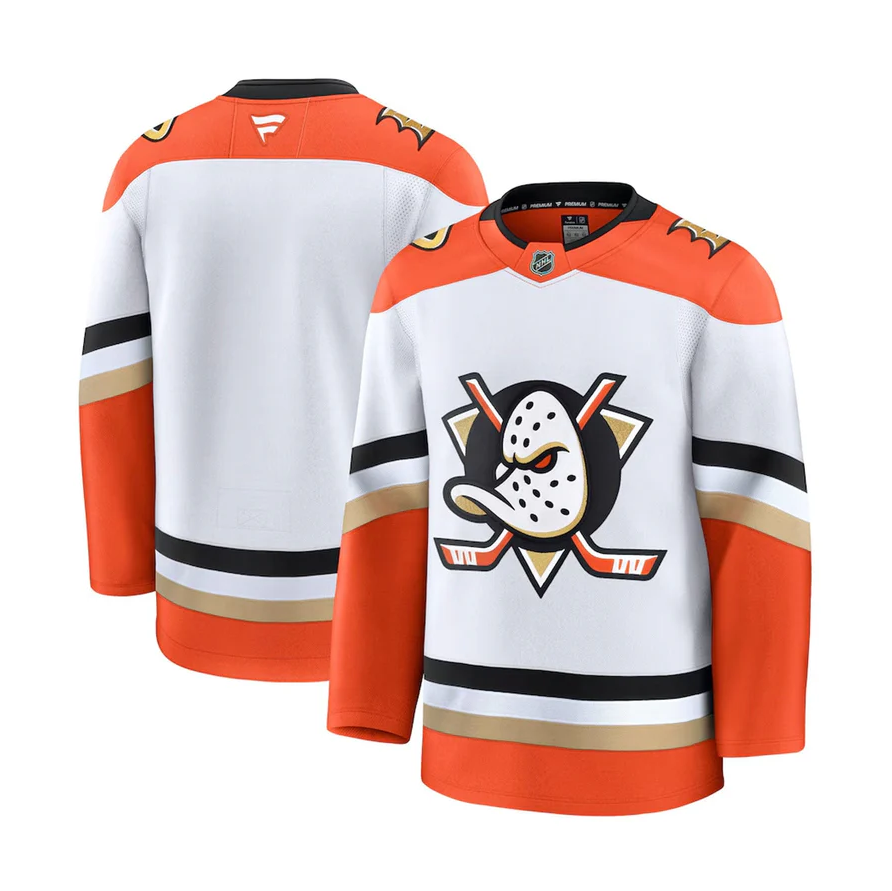 Camisa NHL Anaheim Ducks Jersey Branca/Laranja