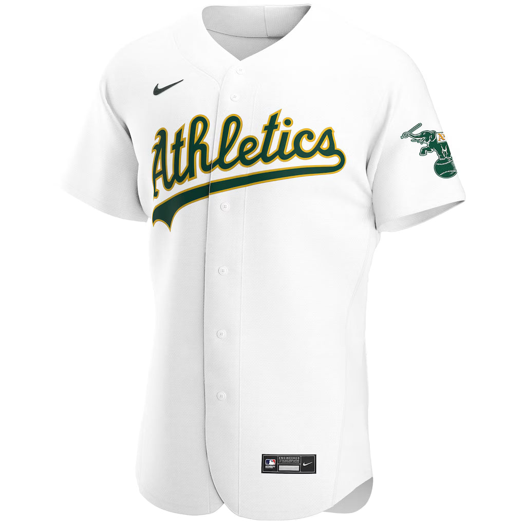 Camisa MLB Oakland Athletics Jersey Branca Authentic