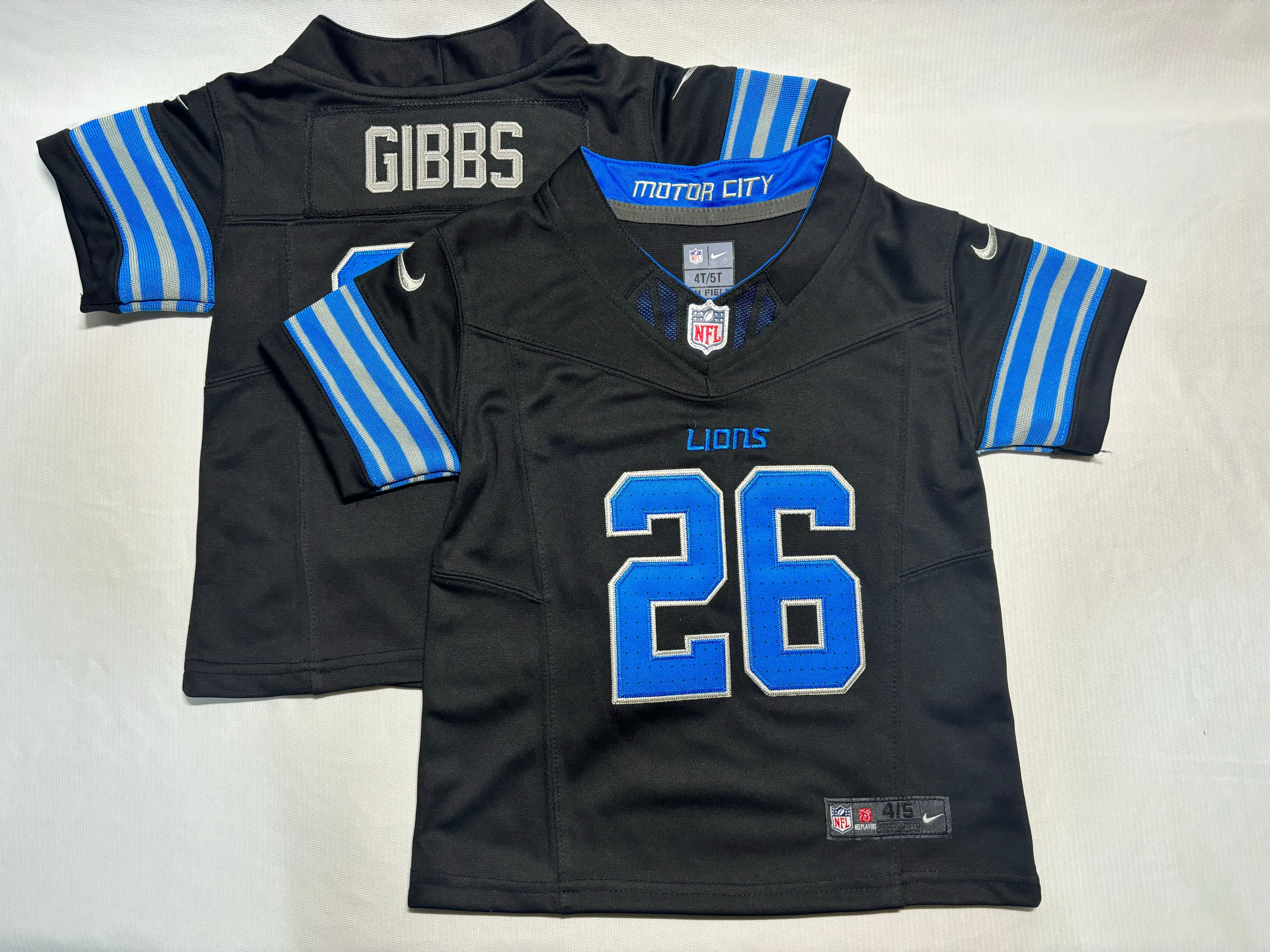 Camisa NFL Baby Jersey Detroit Lions Vapor F.U.S.E. Limited Black
