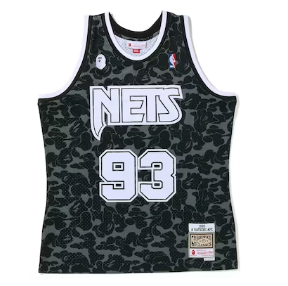 Regata Swingman BAPE X Brooklyn Nets Mitchell & Ness Hardwood Classics 1993 - OGJERSEYSHOP