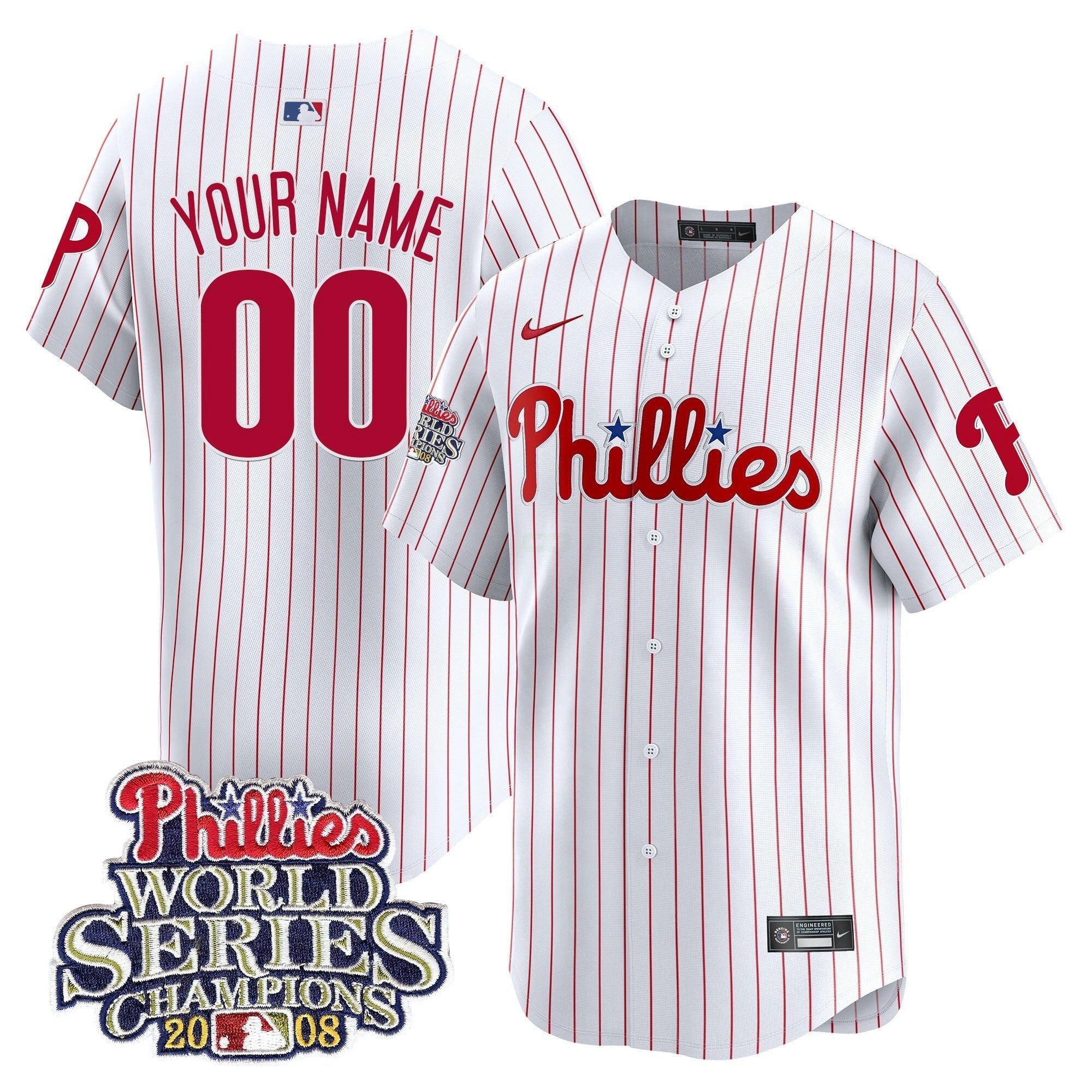 Camisa MLB 2008 World Series Champions Patch Vapor Premier Limited Jersey