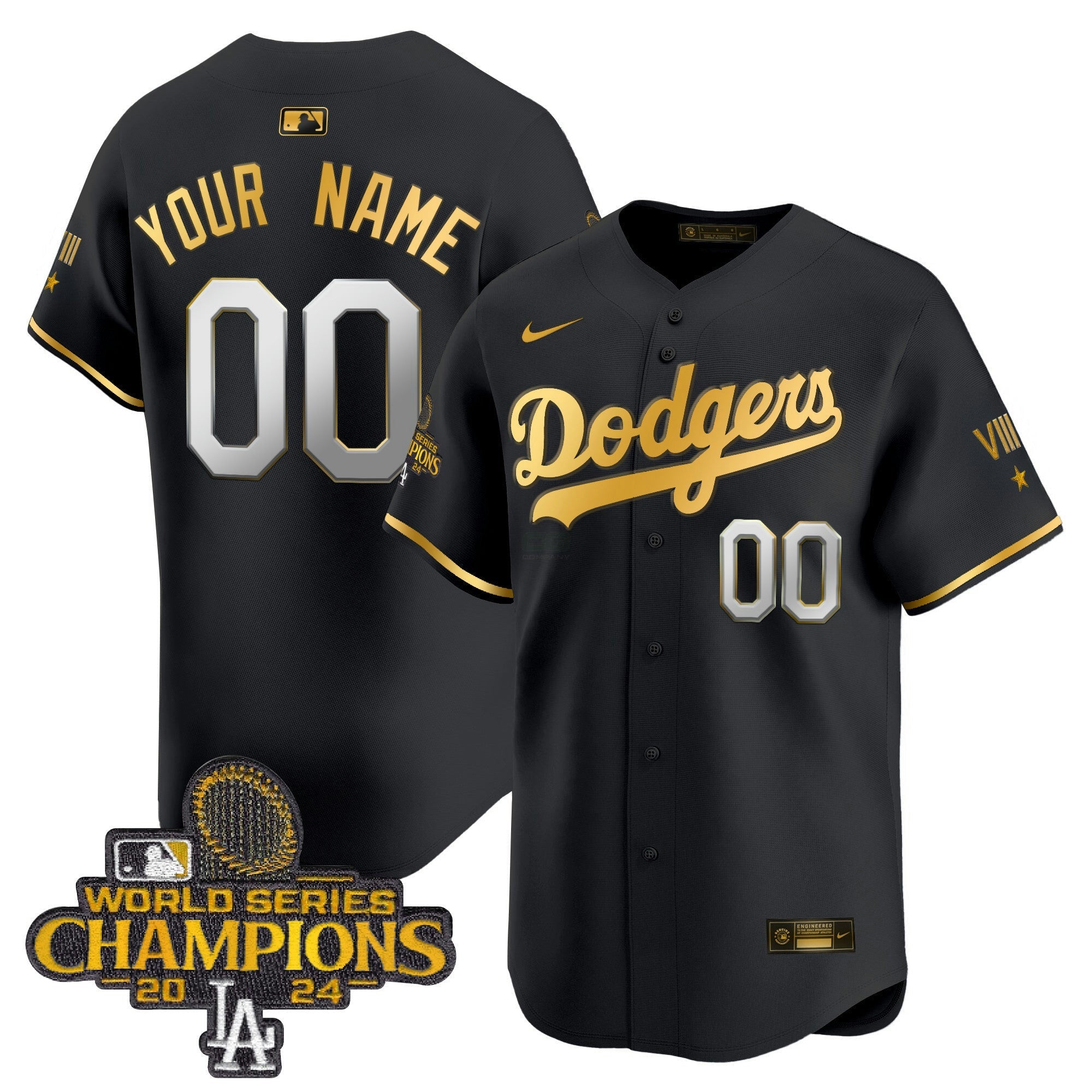 Camisa MLB 2024 World Series Champions Dourada Trim Vapor Premier Limited Jersey