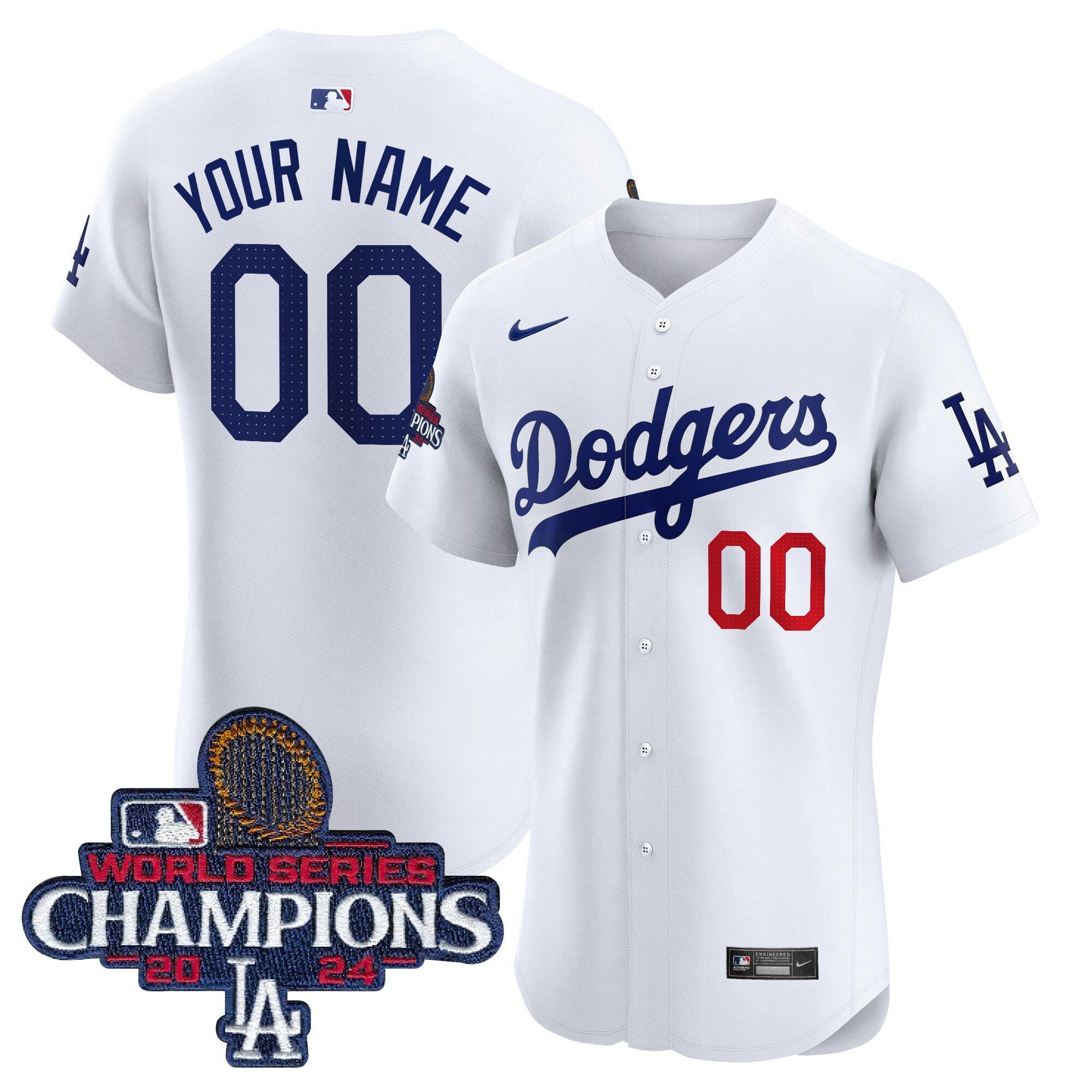Camisa MLB 2024 World Series Champions Patch Vapor Premier Elite Jersey