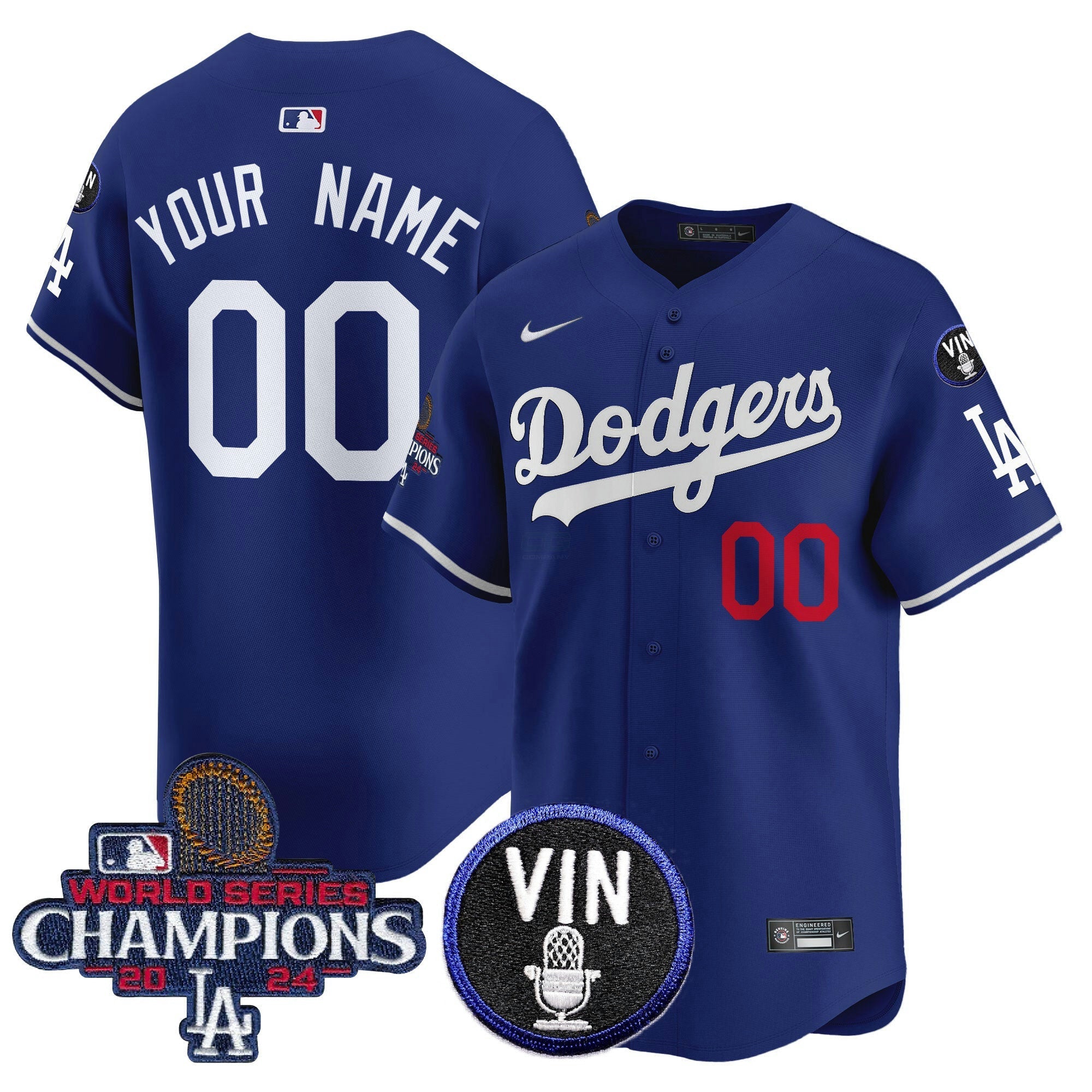 Camisa MLB 2024 World Series Champions Patch Vapor Premier Limited Jersey V3
