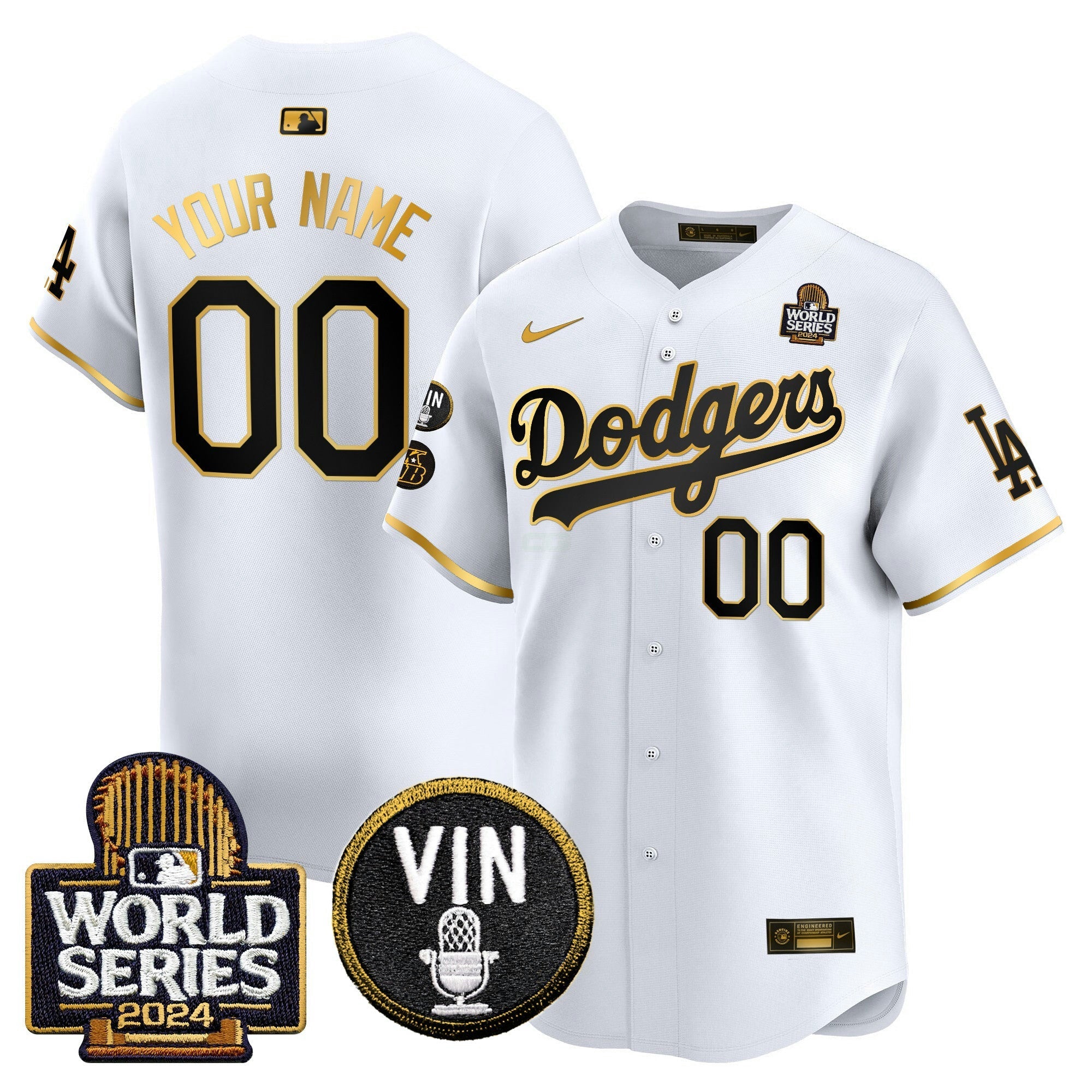 Camisa MLB 2024 World Series Dourada Trim Vapor Premier Limited Jersey V2