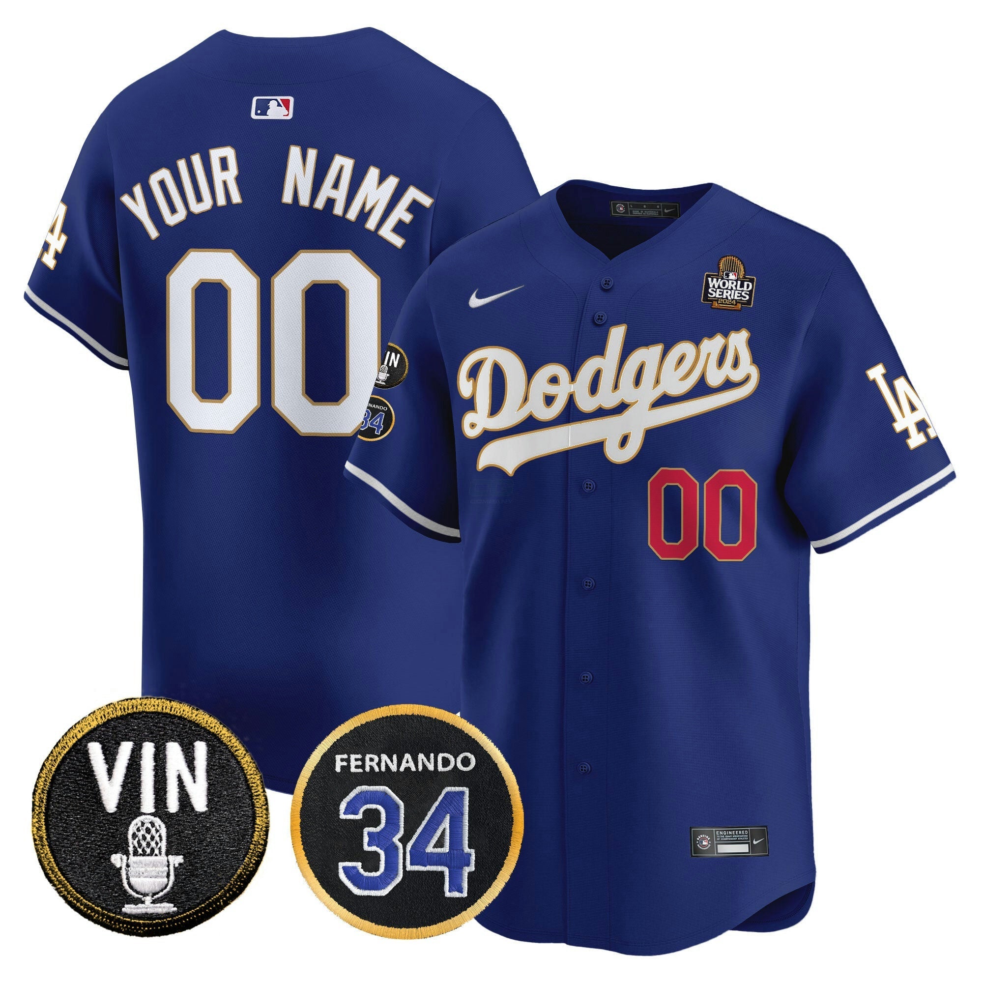 Camisa MLB 2024 World Series Dourada Trim Vapor Premier Limited Jersey V3