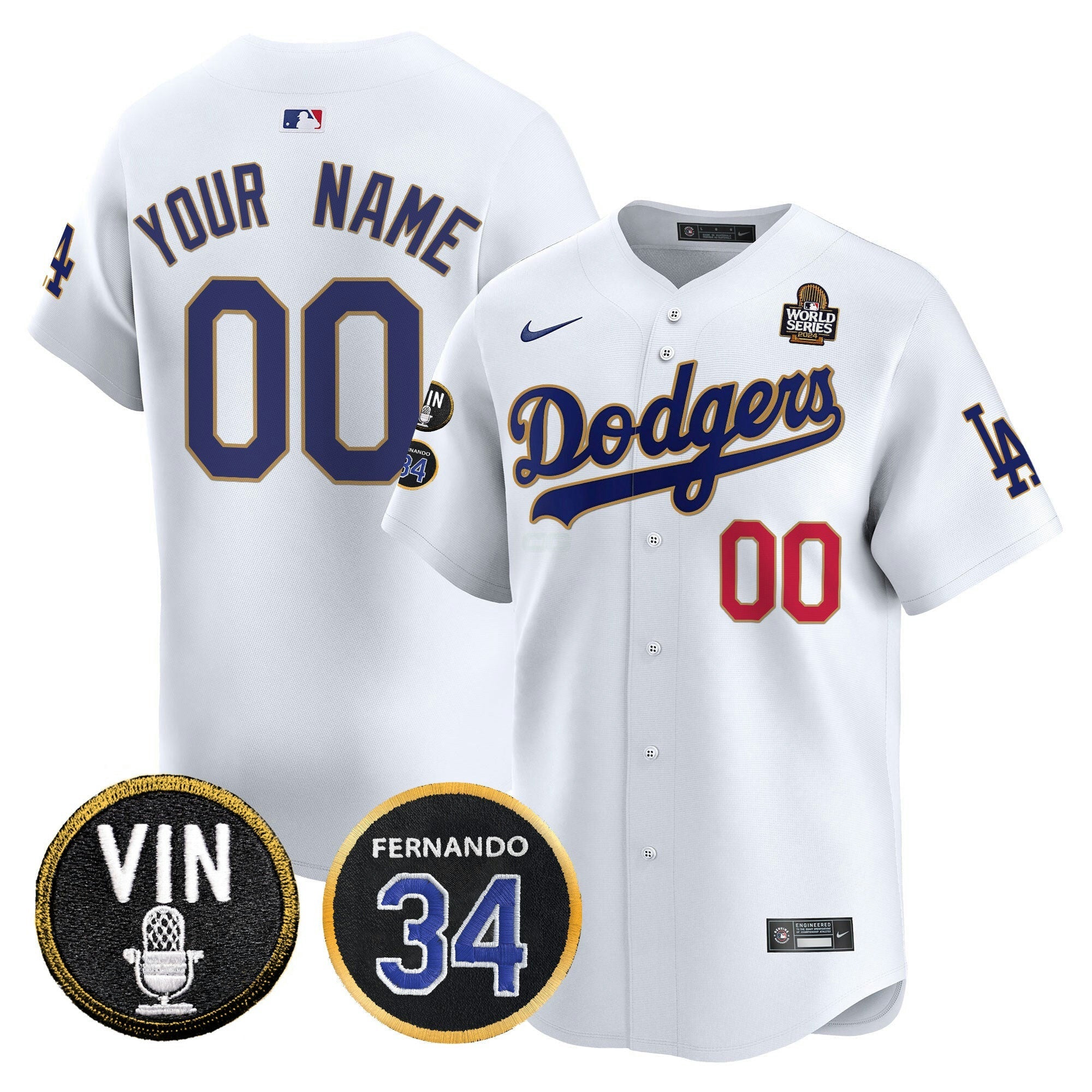 Camisa MLB 2024 World Series Dourada Trim Vapor Premier Limited Jersey V3