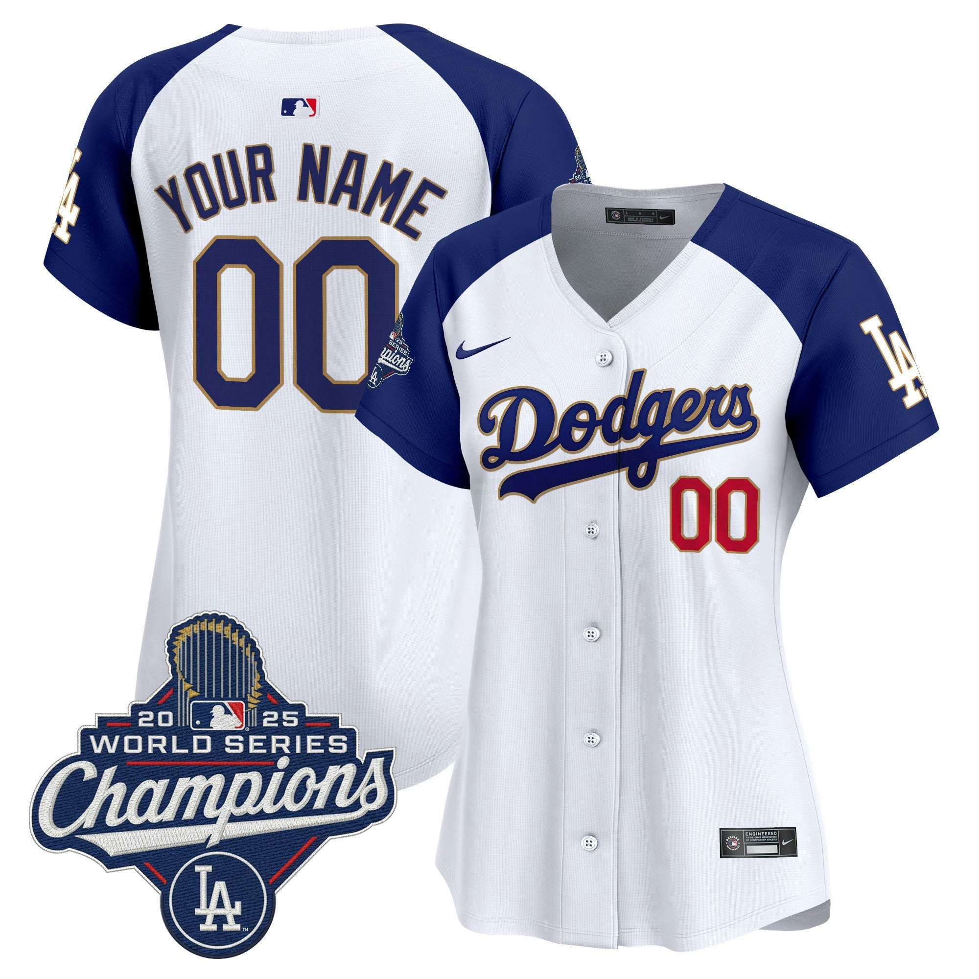 Camisa MLB 2025 World Series Champions Patch Dourada Trim Vapor Premier Limited Jersey