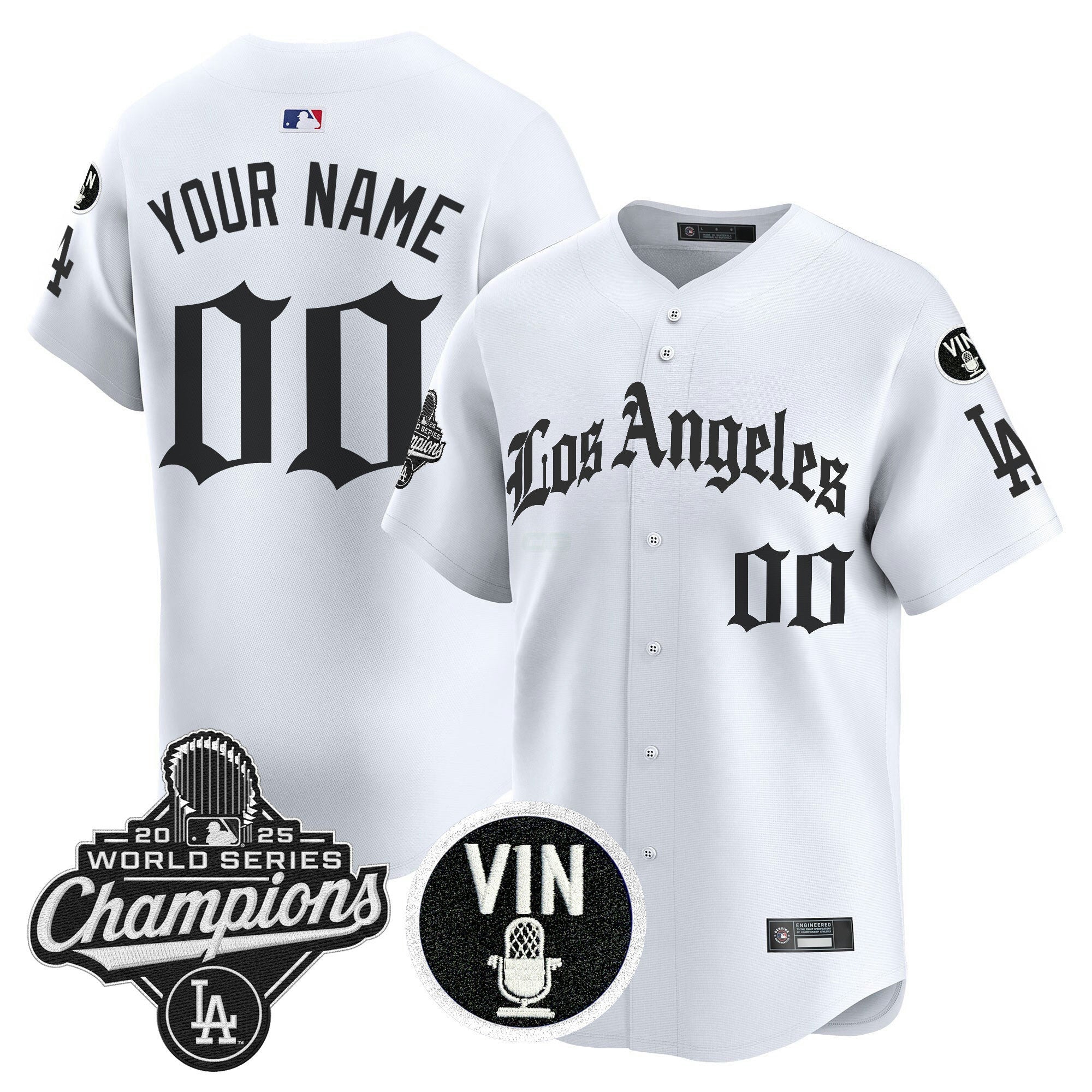Camisa MLB 2025 World Series Champions Vapor Premier Limited Jersey – LA Gothic Edition