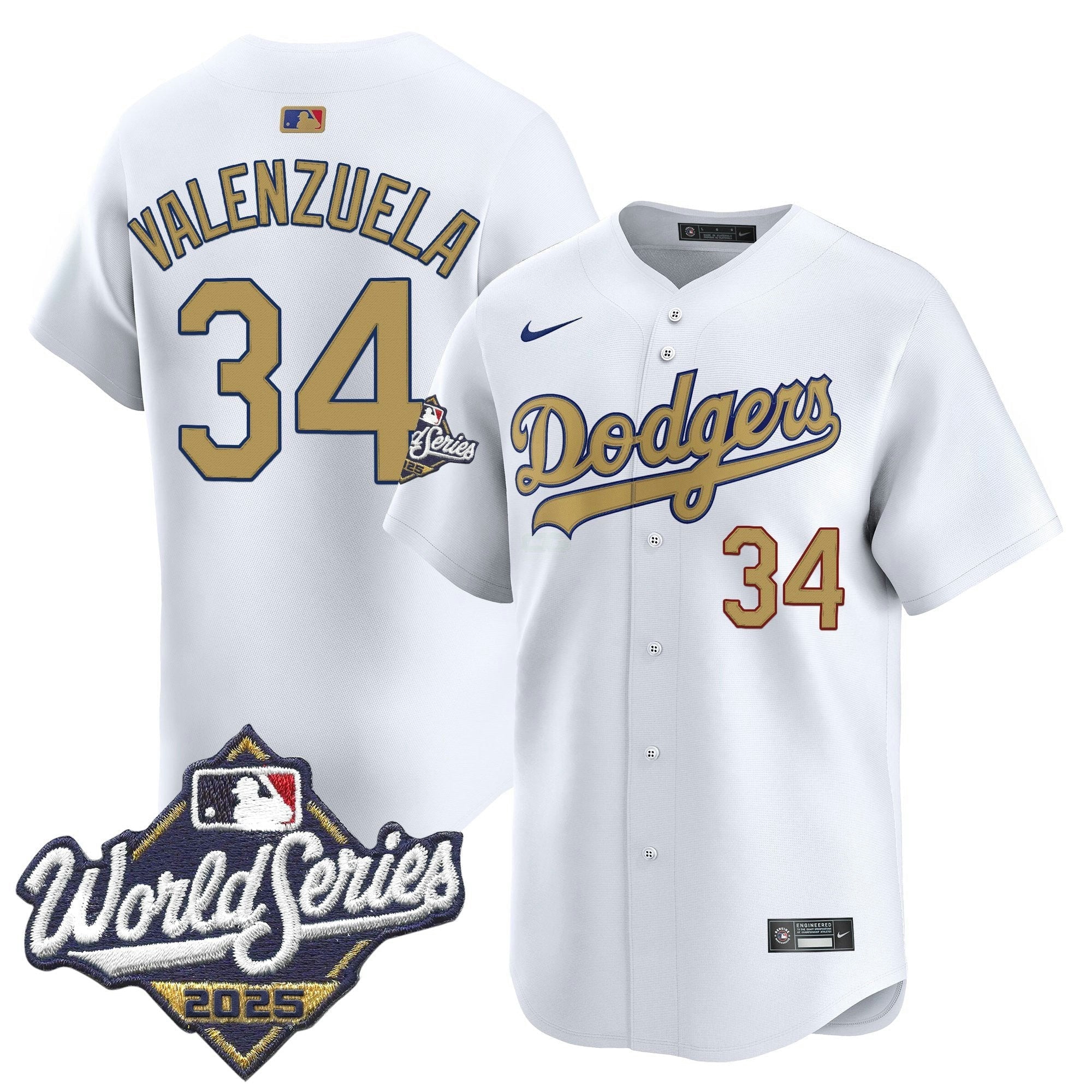 Camisa MLB 2025 World Series Dourada Vapor Premier Limited Jersey
