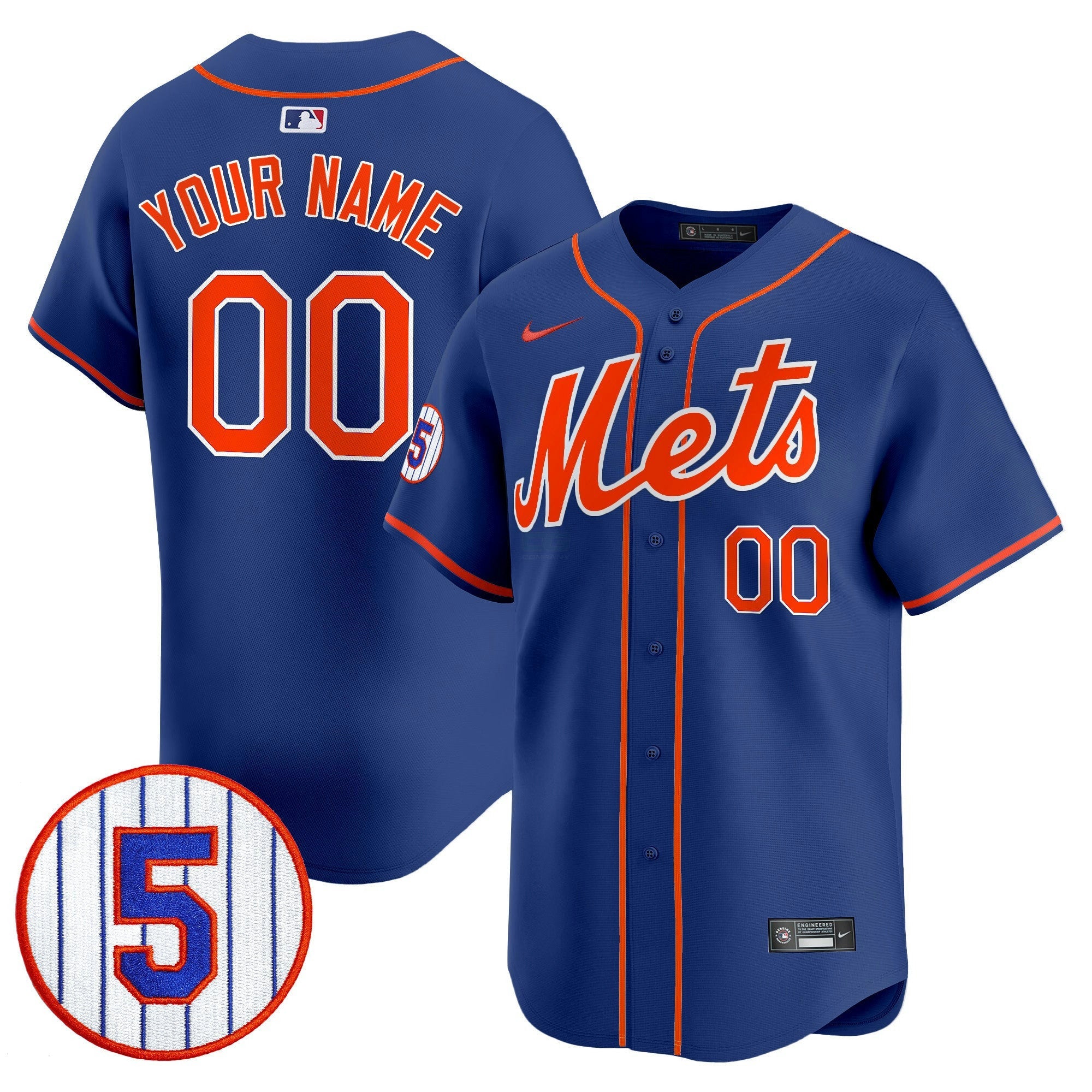 Camisa MLB #5 David Wright Number Retirement Patch Vapor Premier Limited Jersey