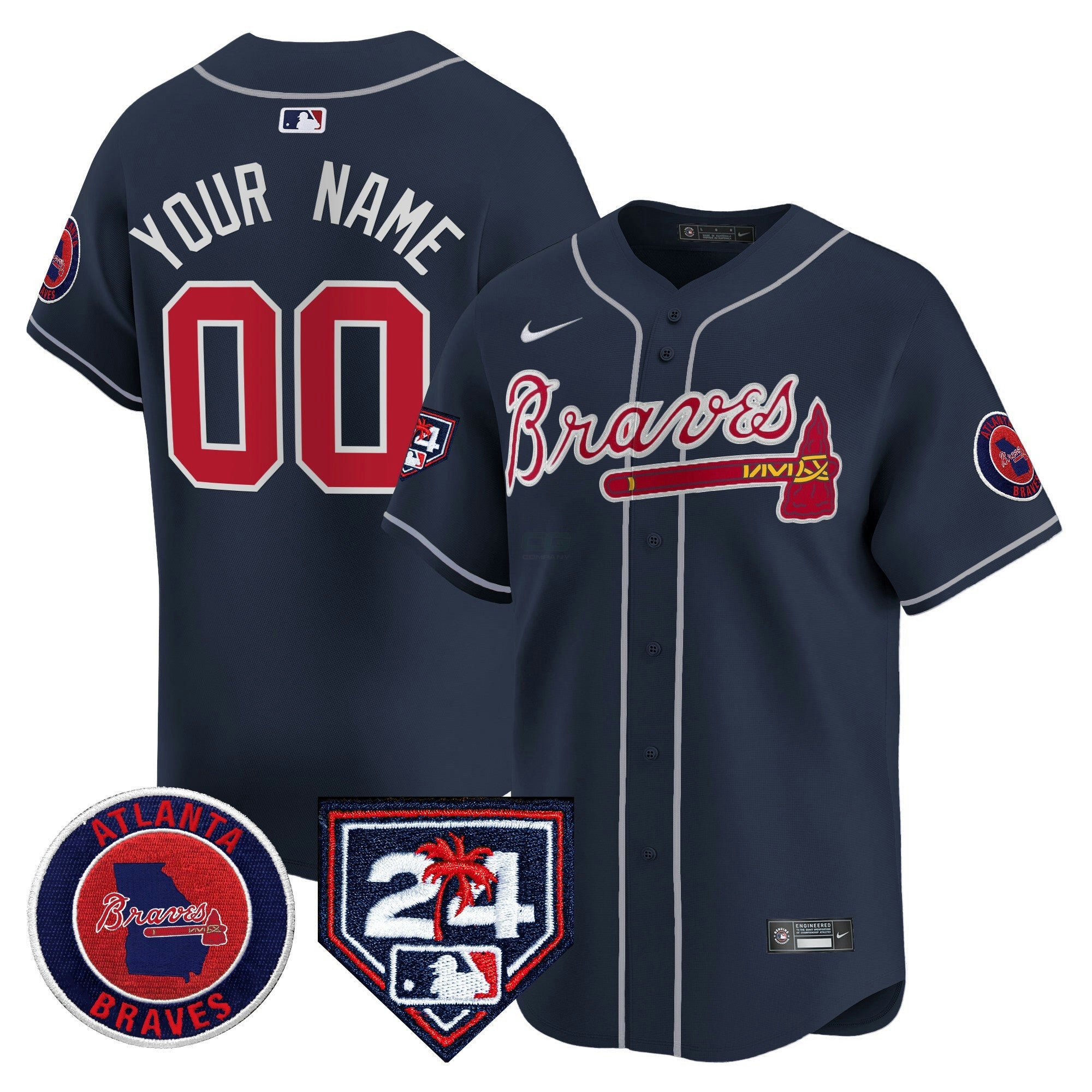 Camisa MLB Atlanta 2024 Spring Training Patch Vapor Premier Limited Jersey