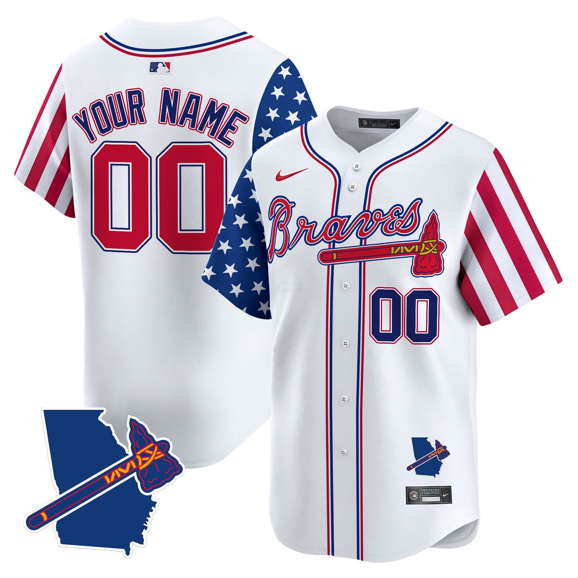 Camisa MLB Atlanta 2025 Independence Day Vapor Premier Limited Jersey