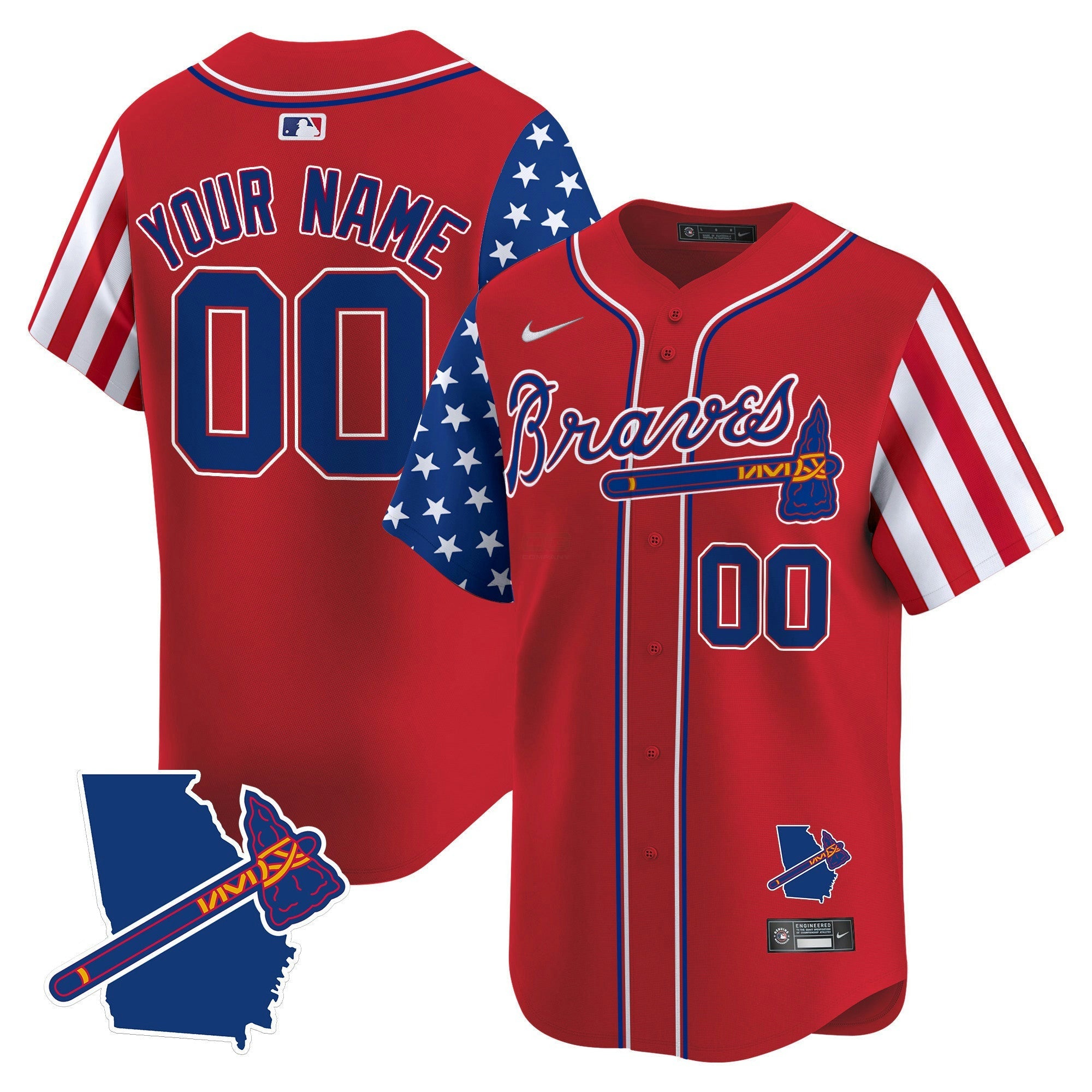 Camisa MLB Atlanta 2025 Independence Day Vapor Premier Limited Jersey