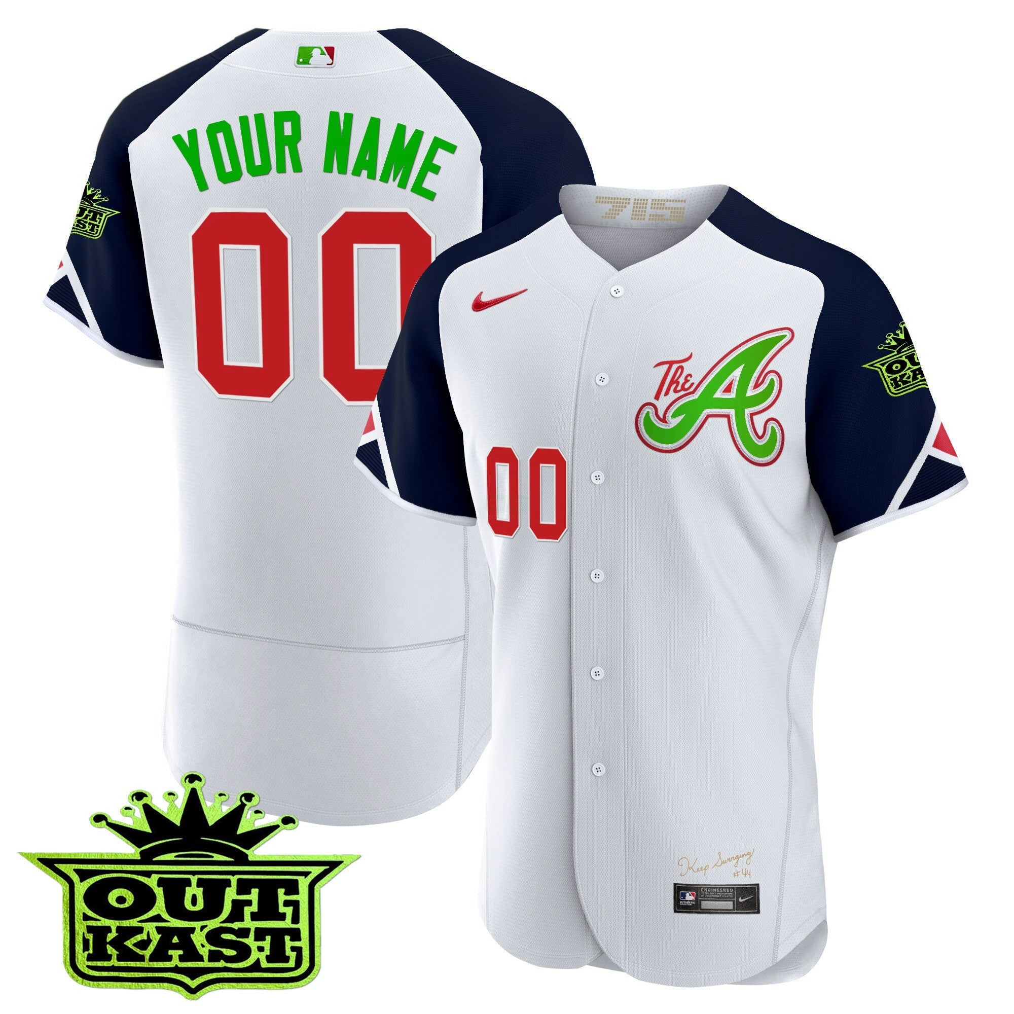 Camisa MLB Atlanta Atliens 2023 City Connect Bright Verde Jersey