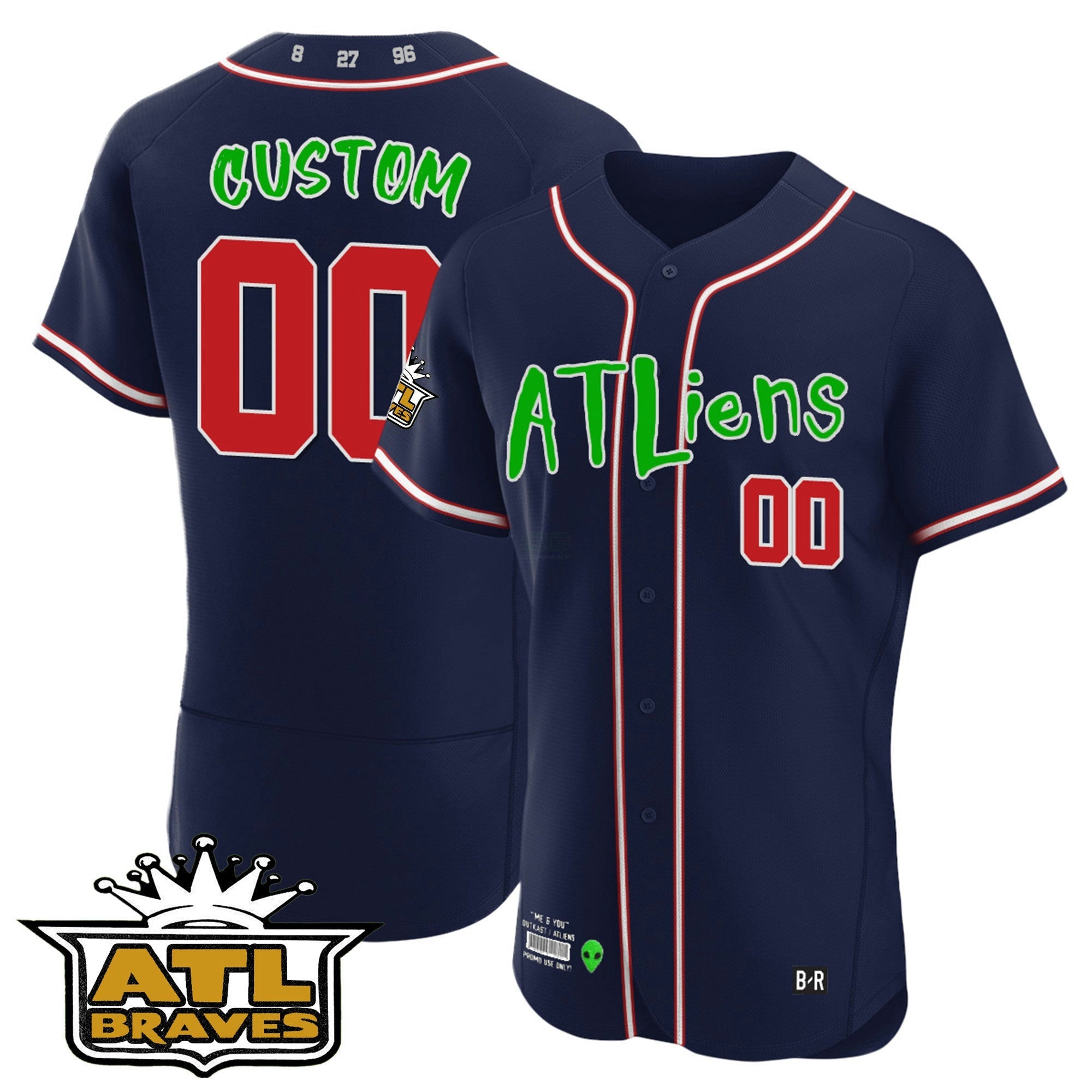 Camisa MLB Atlanta Atliens ATL Patch Flex Base Jersey