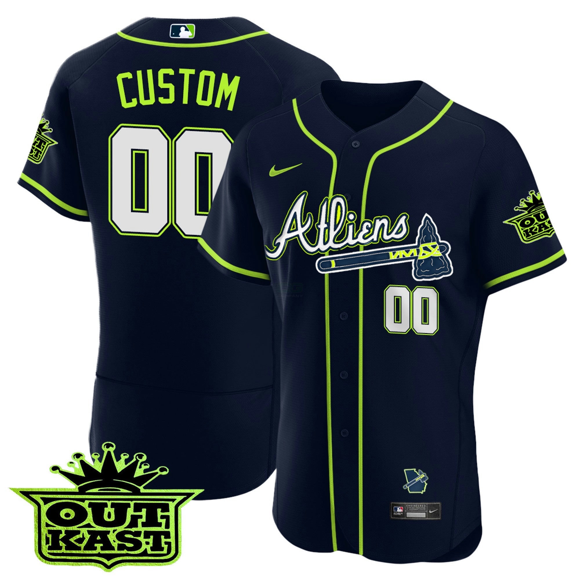 Camisa MLB Atlanta Atliens Flex Base Jersey V4
