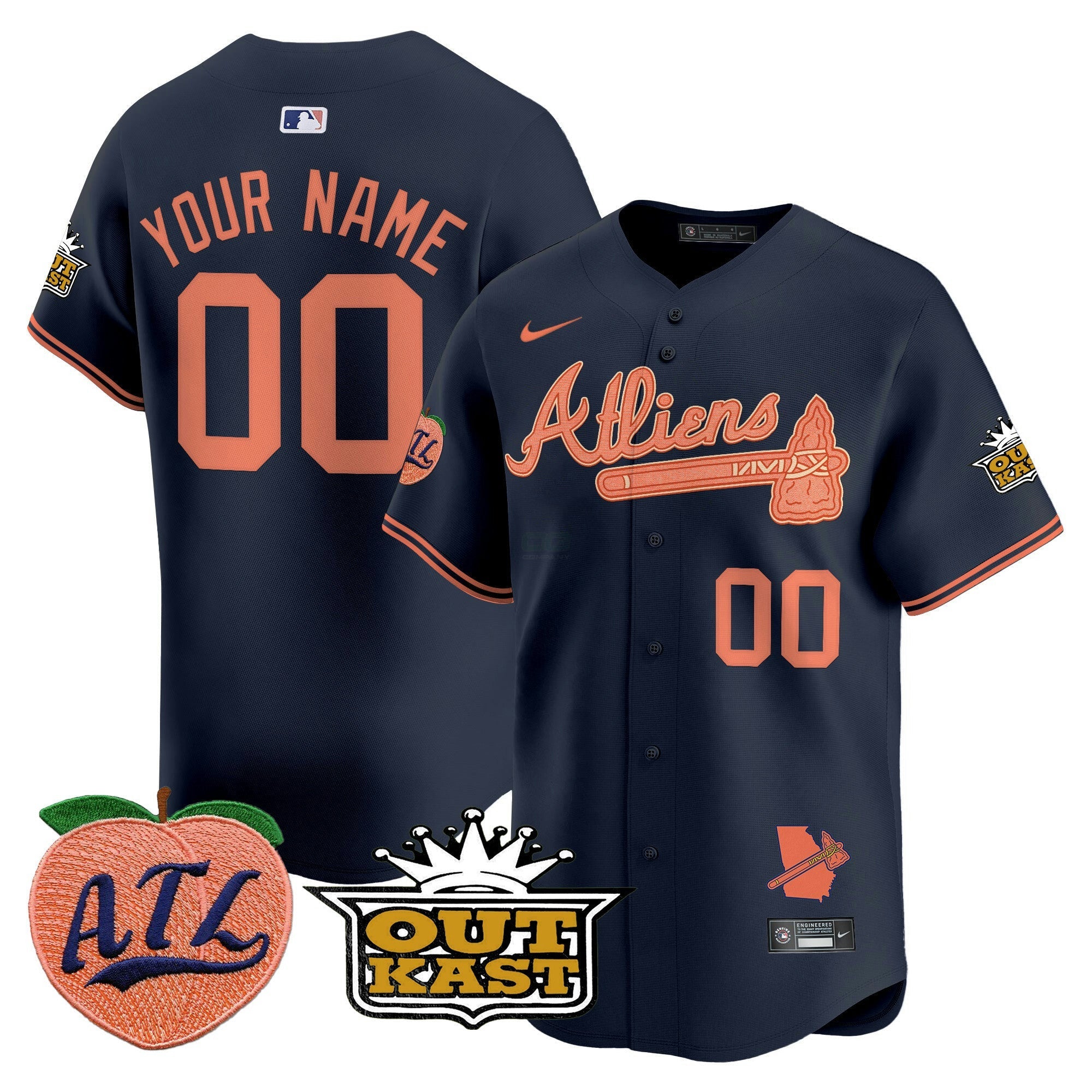 Camisa MLB Atlanta Atliens & Peach Vapor Premier Limited Jersey