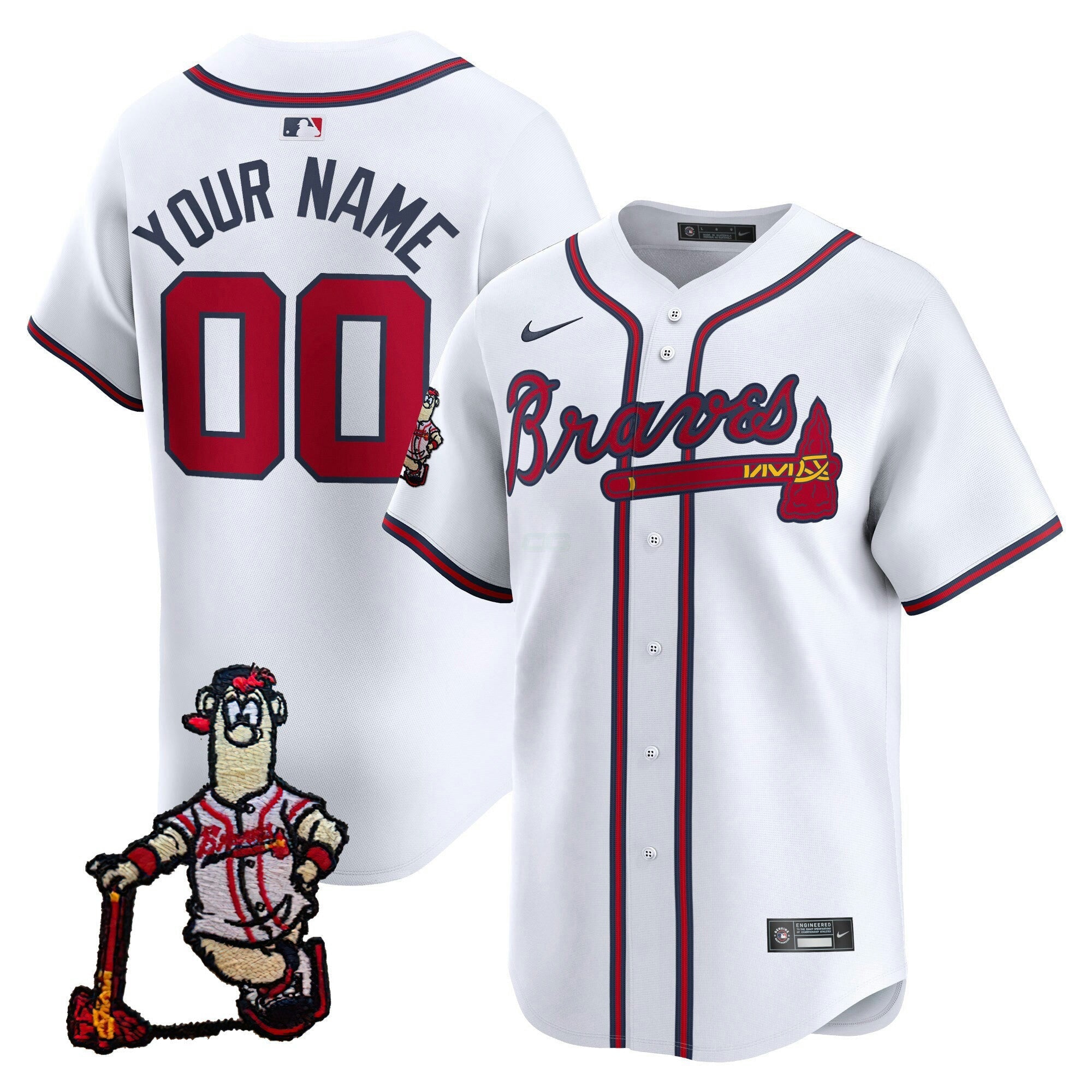 Camisa MLB Atlanta Blooper Patch Vapor Premier Limited Jersey