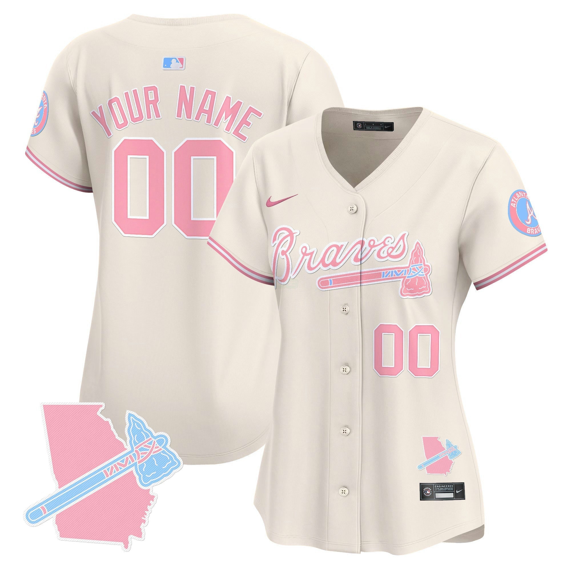 Camisa MLB Atlanta Bubblegum Pink Vapor Premier Limited Jersey