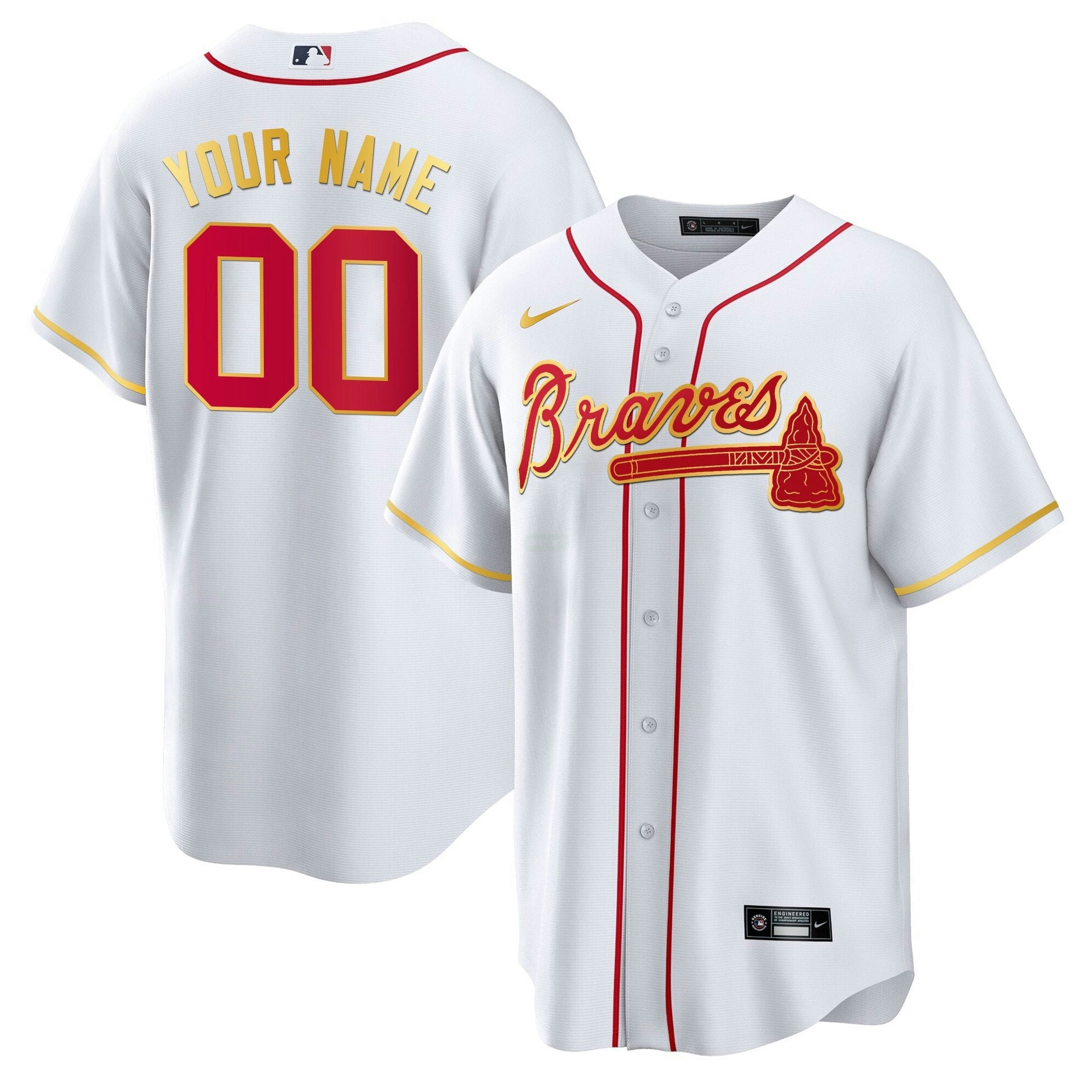 Camisa MLB Atlanta Gold Trim Jersey
