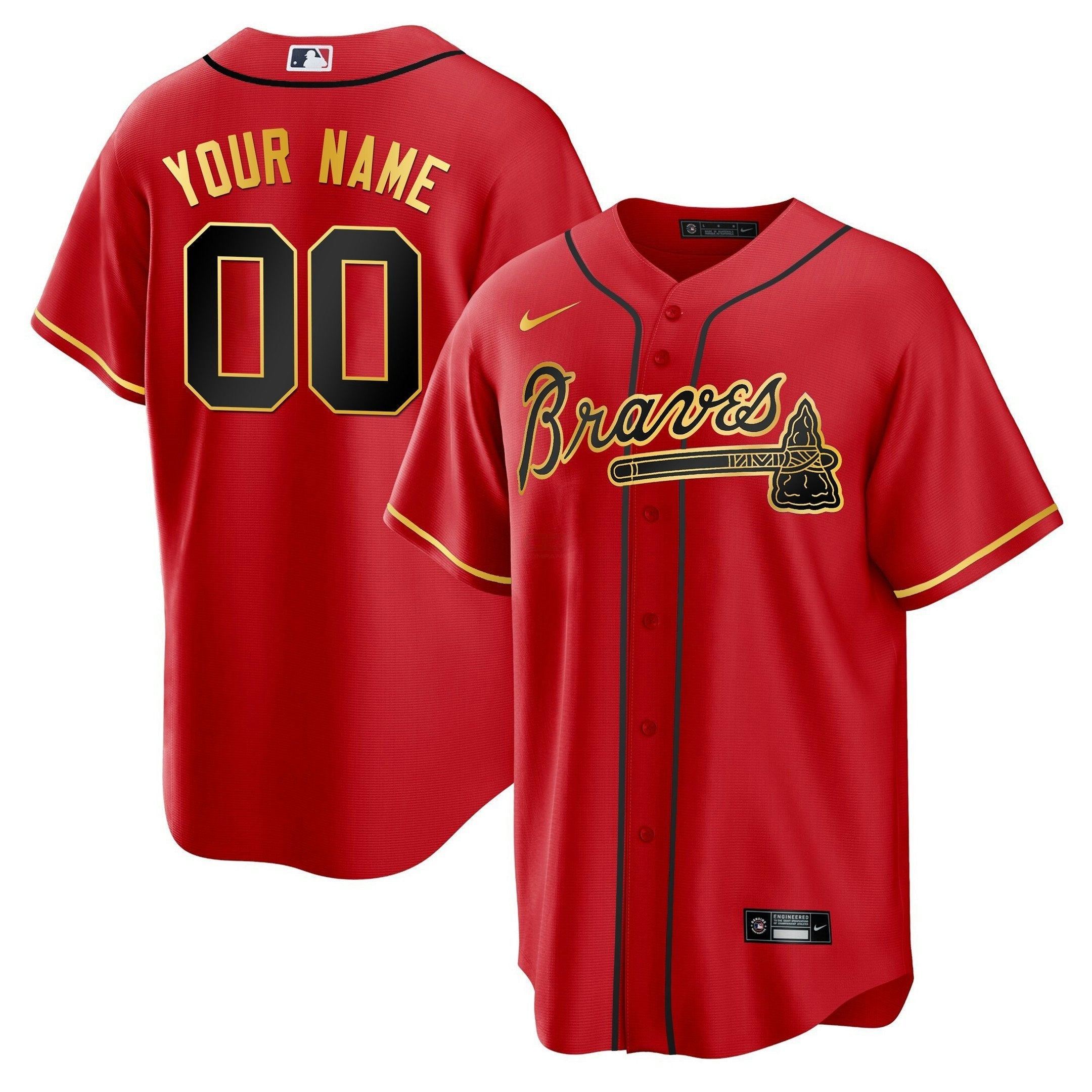 Camisa MLB Atlanta Gold Trim Jersey