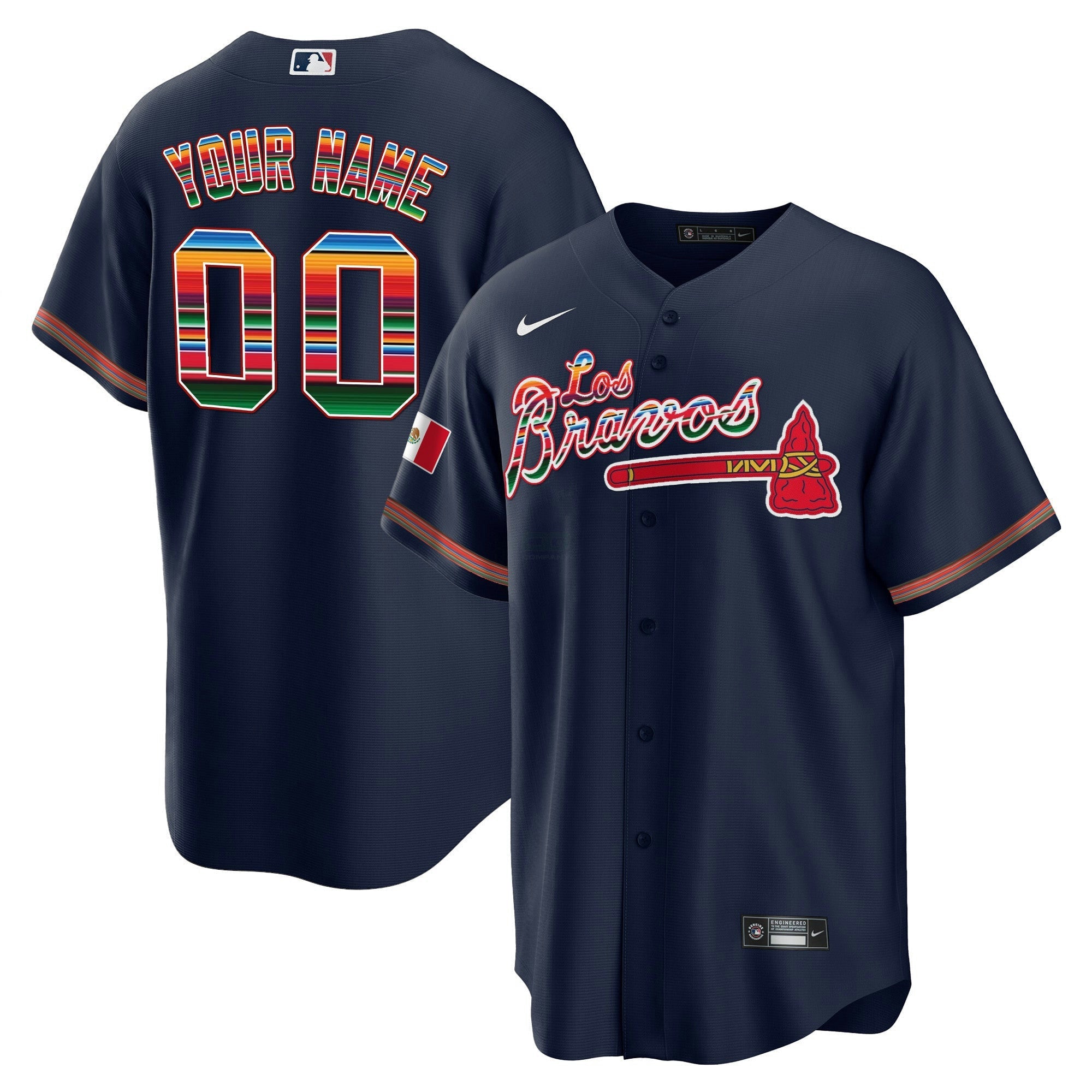 Camisa MLB Atlanta Los Bravos Mexico Jersey