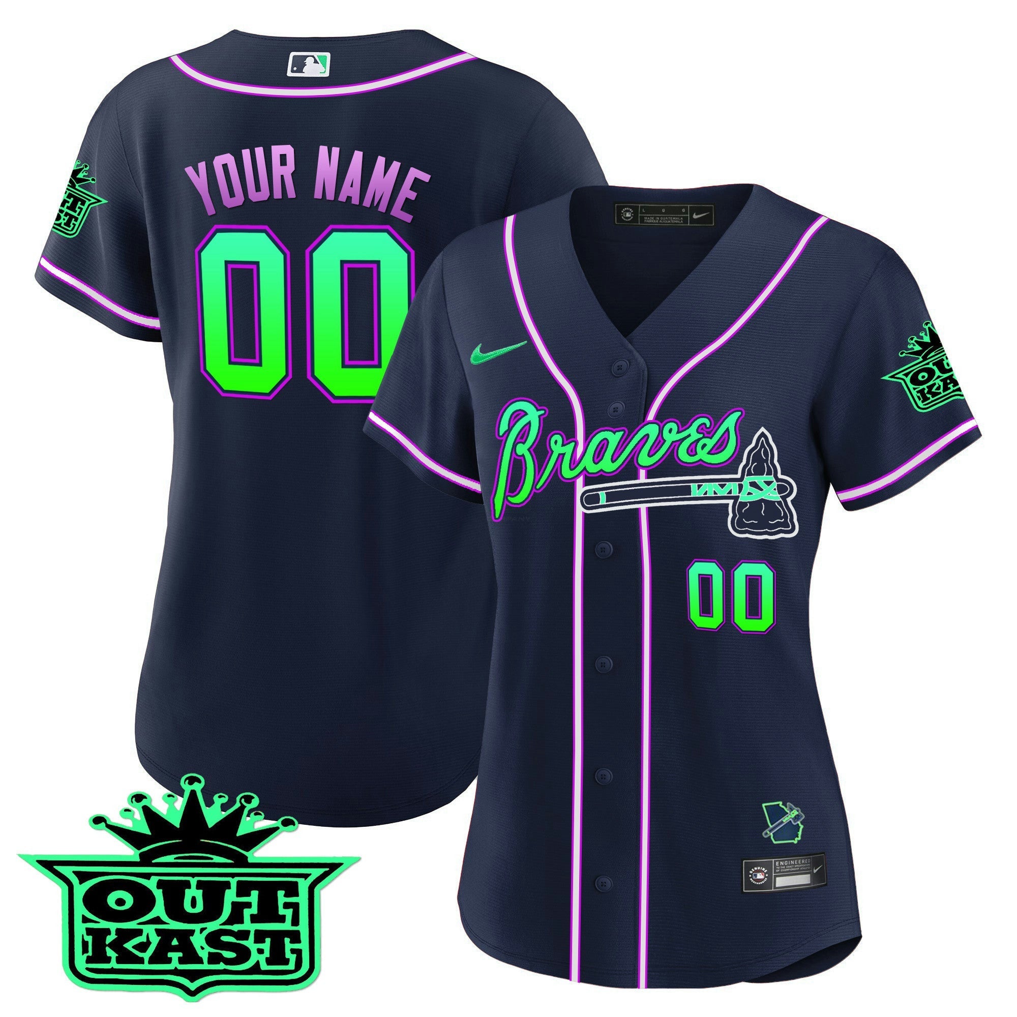 Camisa MLB Atlanta Outkast Cool Base Jersey – Galaxy Version – Stitched