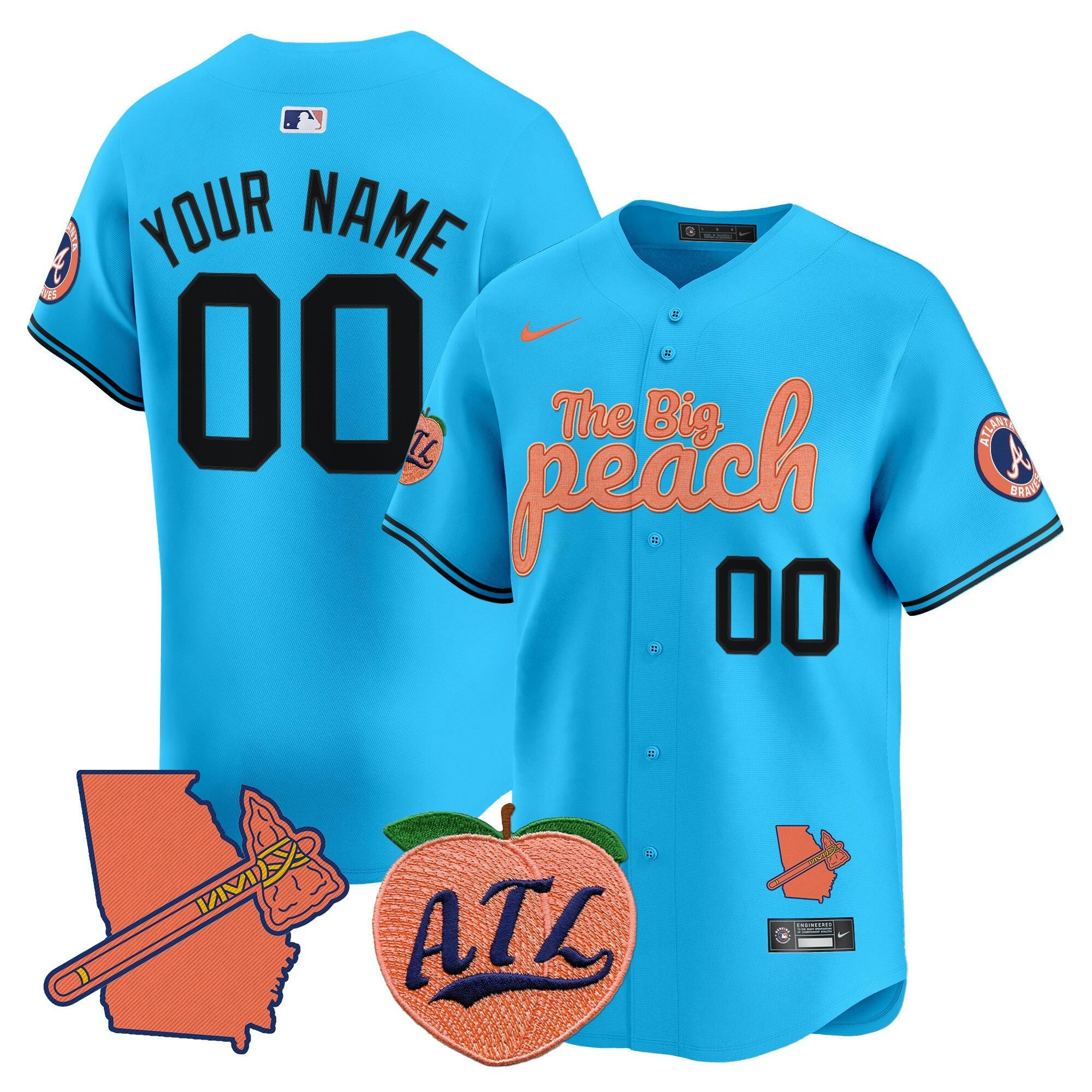 Camisa MLB Atlanta The Big Peach Vapor Premier Limited Jersey