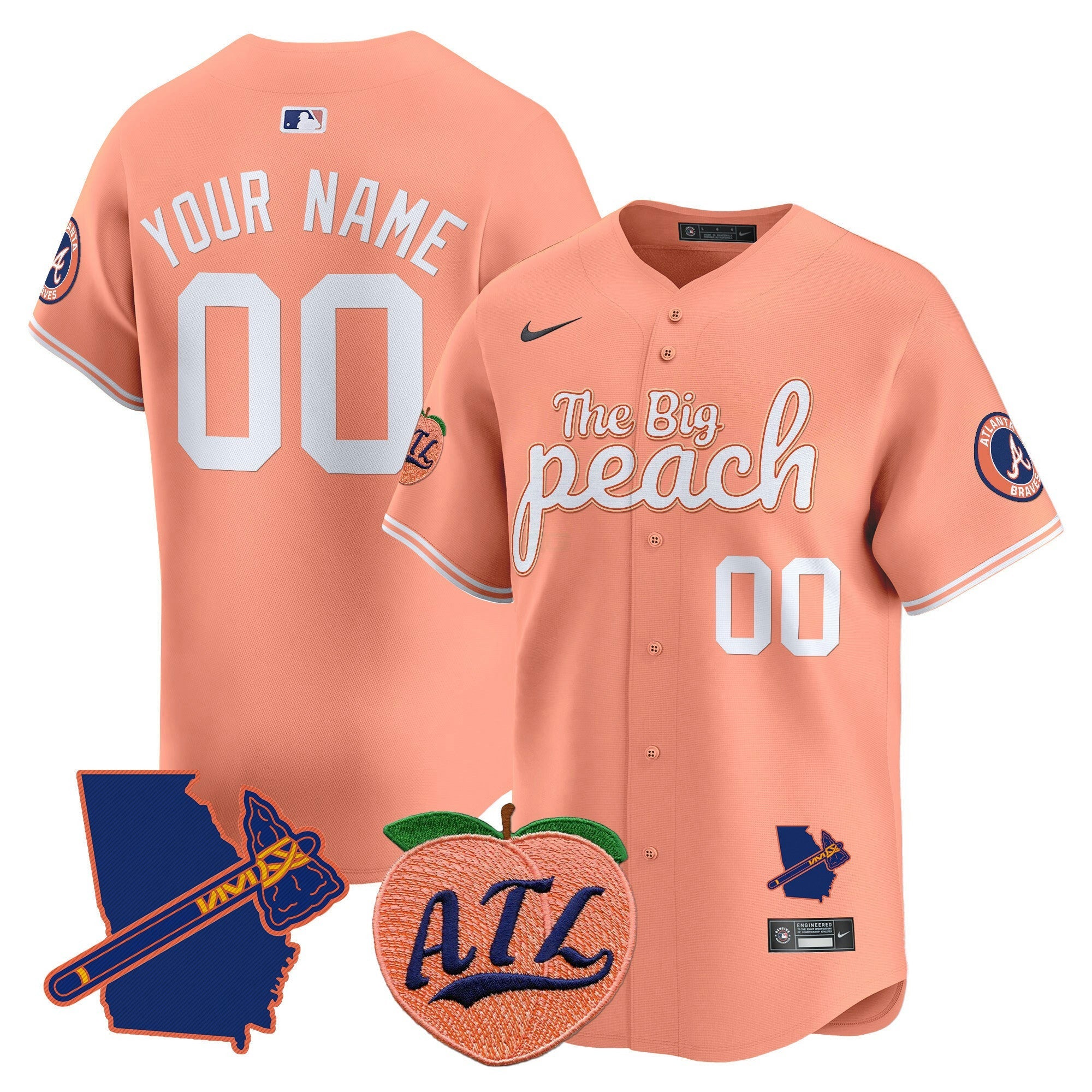 Camisa MLB Atlanta The Big Peach Vapor Premier Limited Jersey