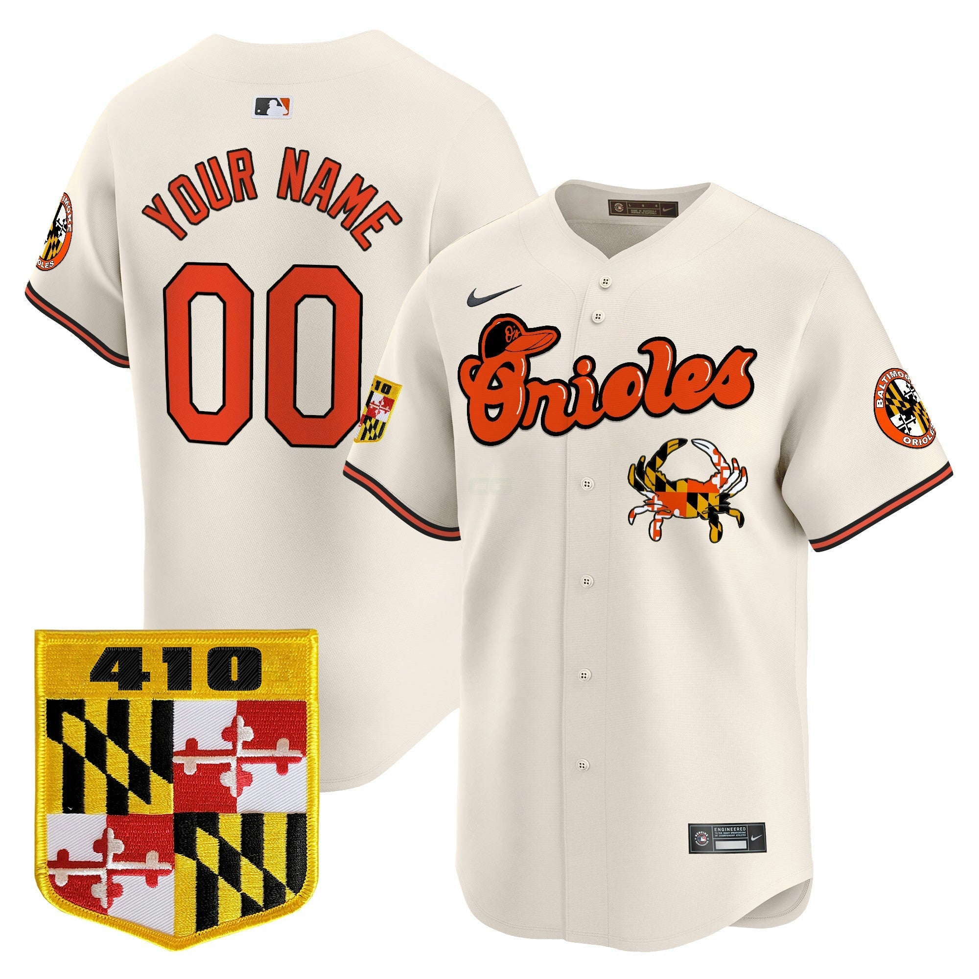Camisa MLB Baltimore 410 & Chesapeake Crab Patch Vapor Premier Limited Jersey