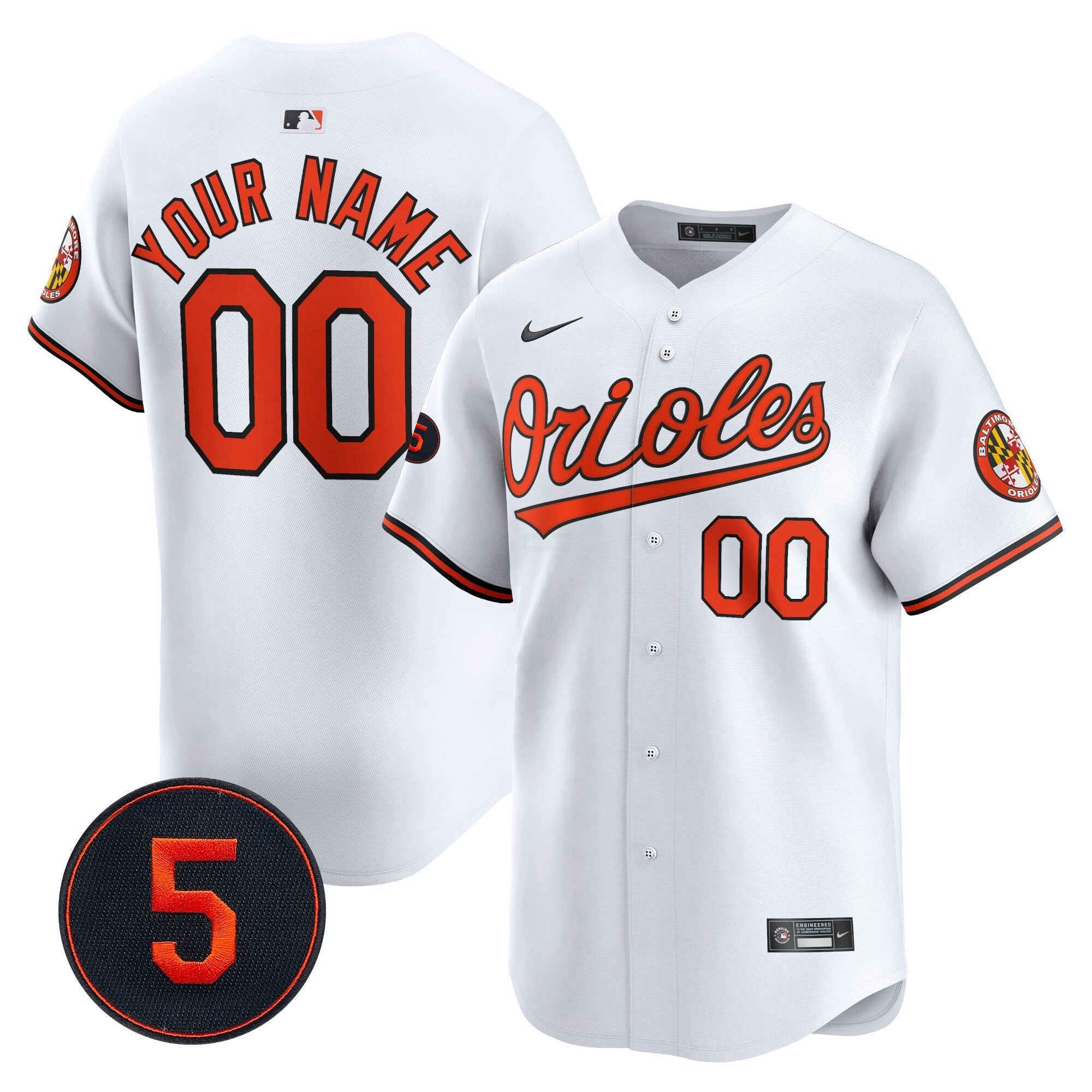 Camisa MLB Baltimore Robinson Patch Vapor Premier Limited Jersey V2