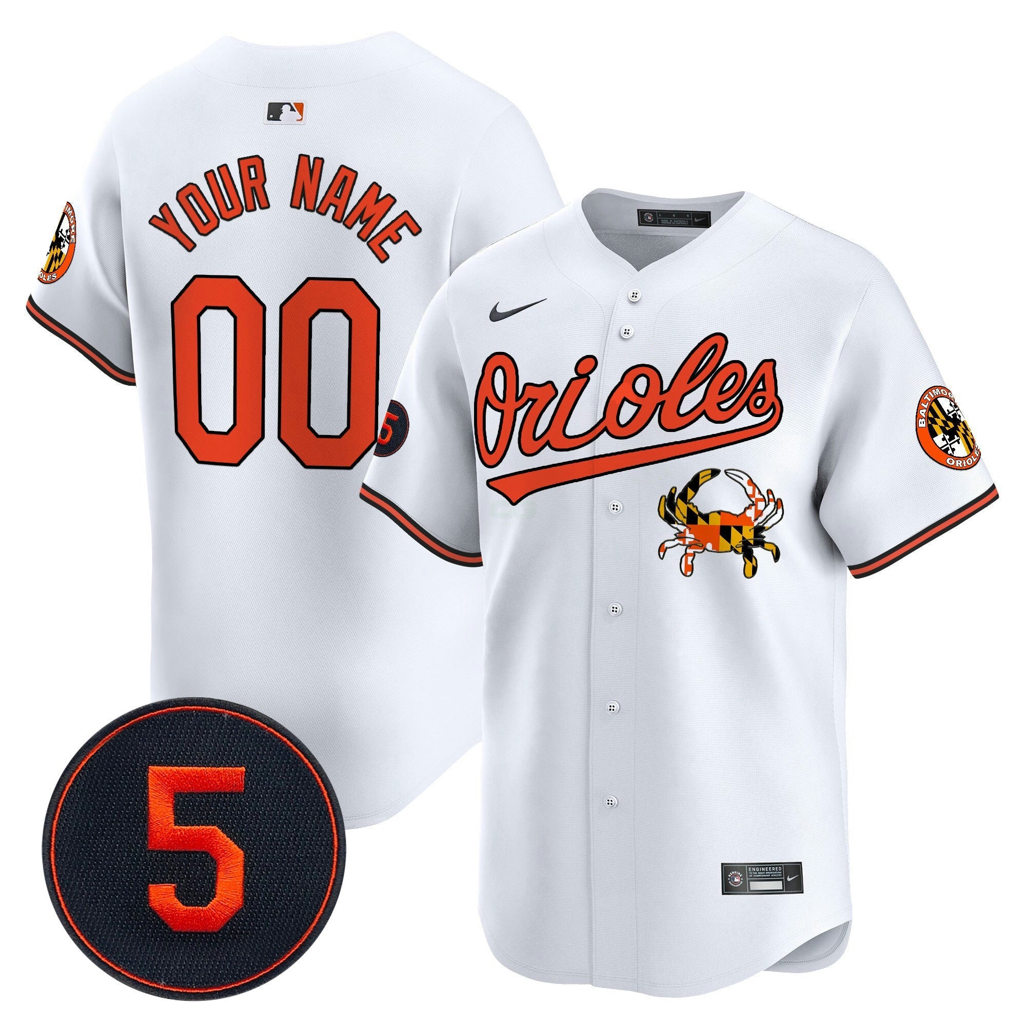 Camisa MLB Baltimore Robinson Patch Vapor Premier Limited Jersey V9