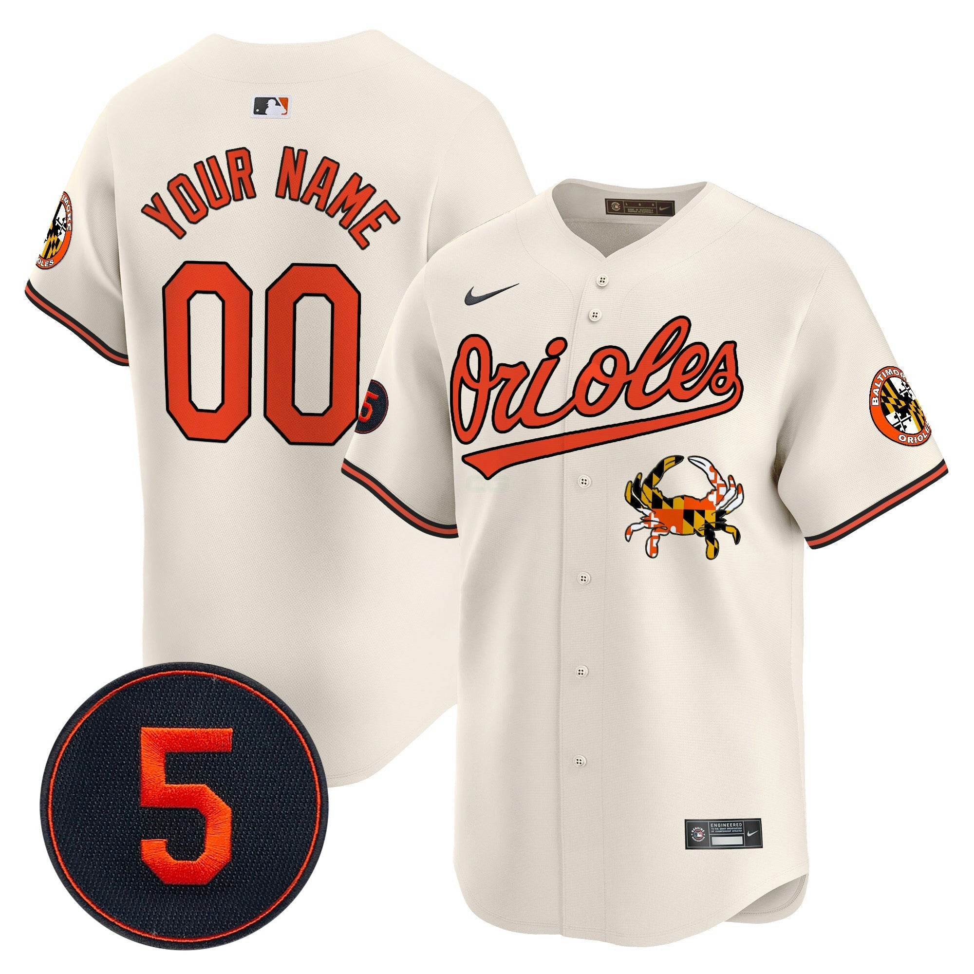 Camisa MLB Baltimore Robinson Patch Vapor Premier Limited Jersey V9