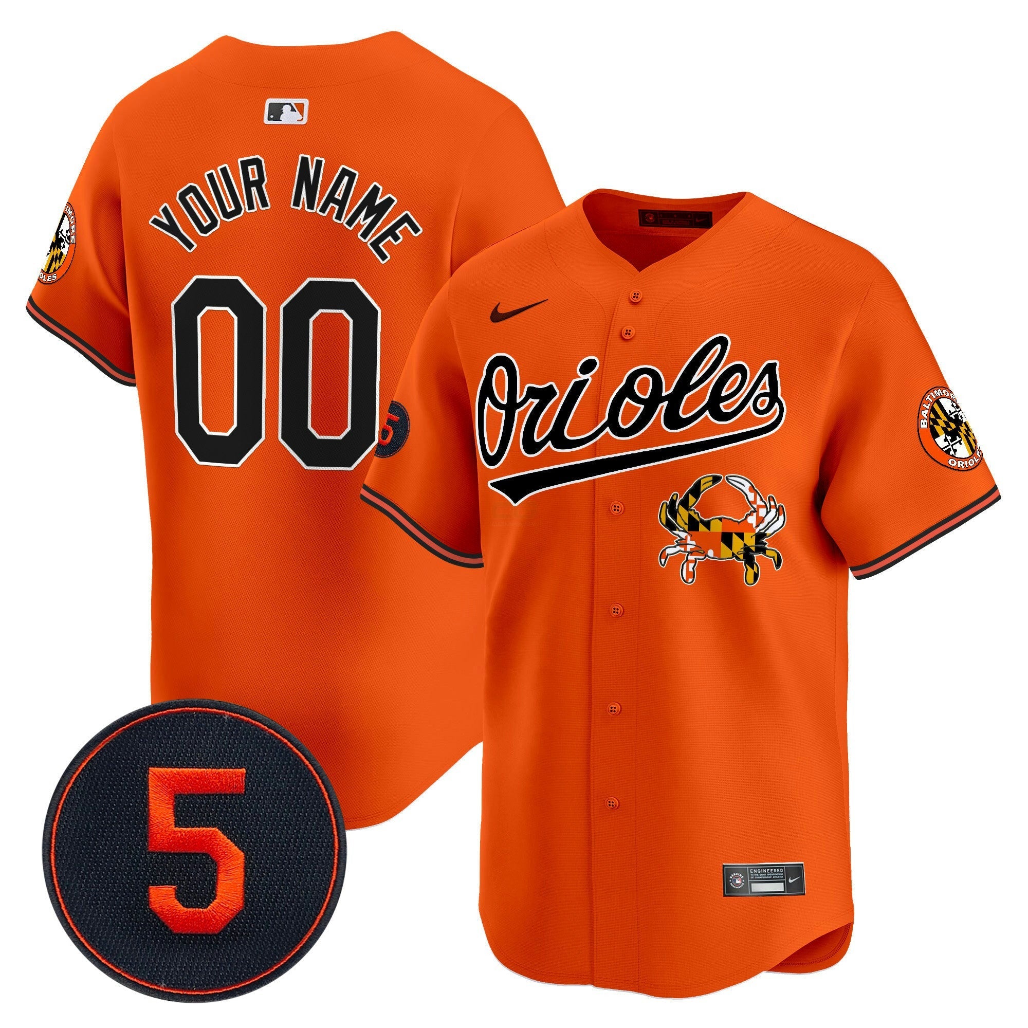 Camisa MLB Baltimore Robinson Patch Vapor Premier Limited Jersey V9