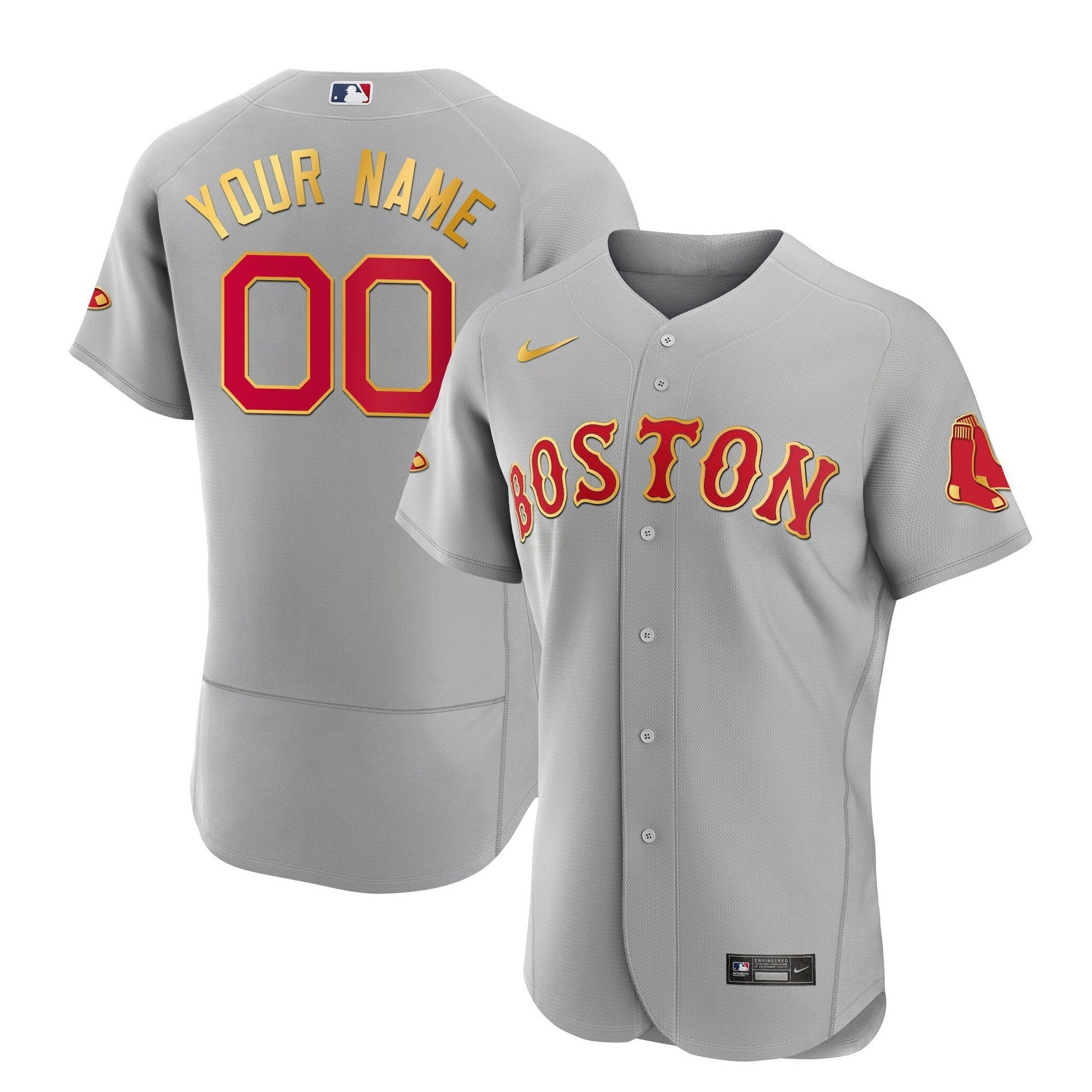 Camisa MLB Boston Gold Trim Jersey