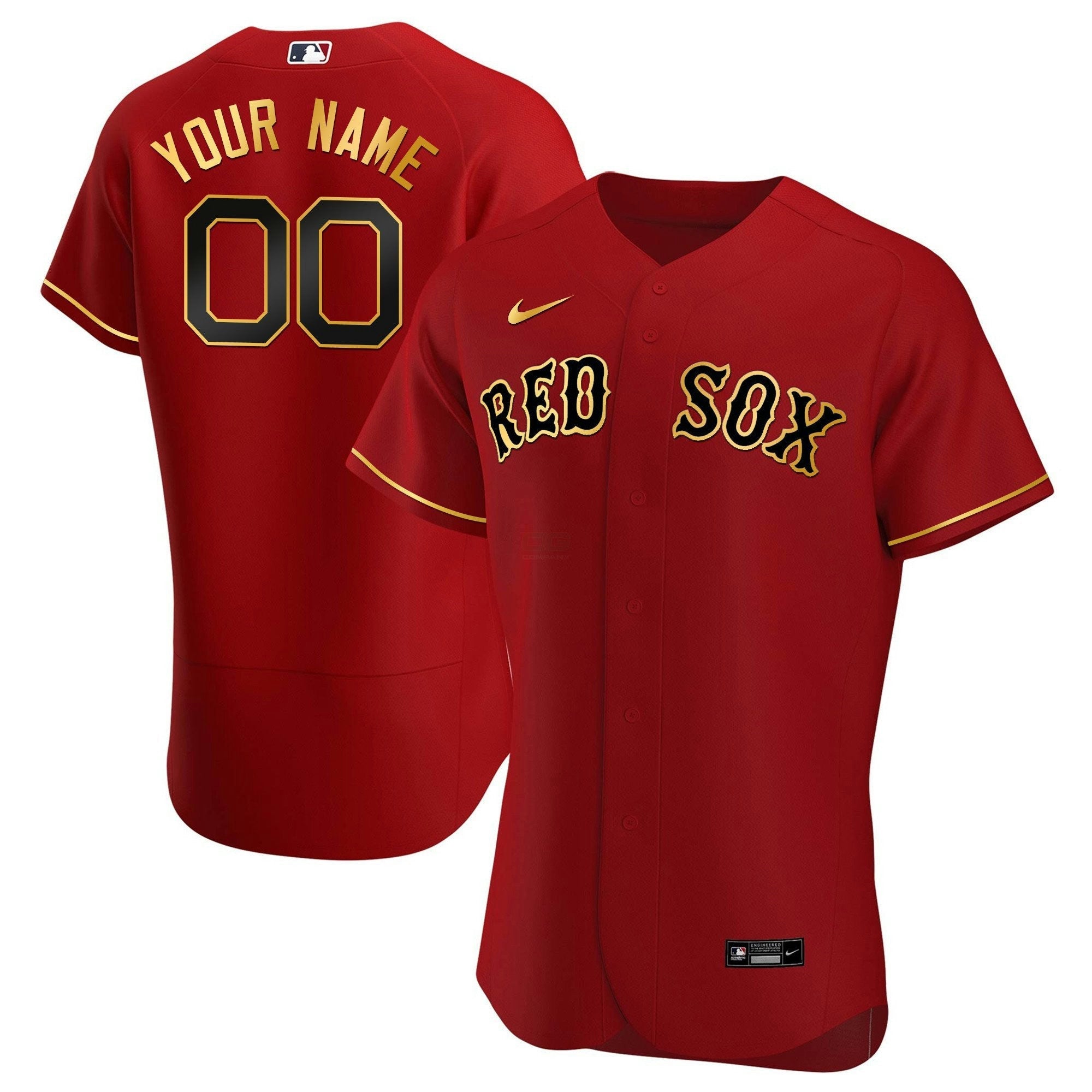 Camisa MLB Boston Gold Trim Jersey
