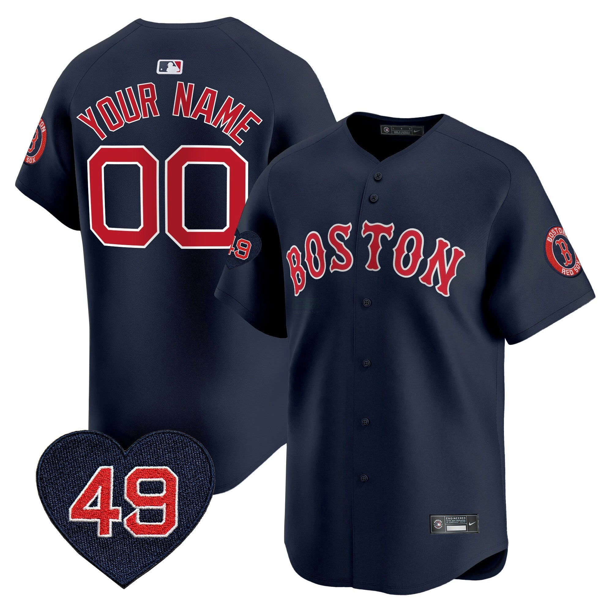 Camisa MLB Boston Tim Wakefield Patch Vapor Premier Limited Jersey