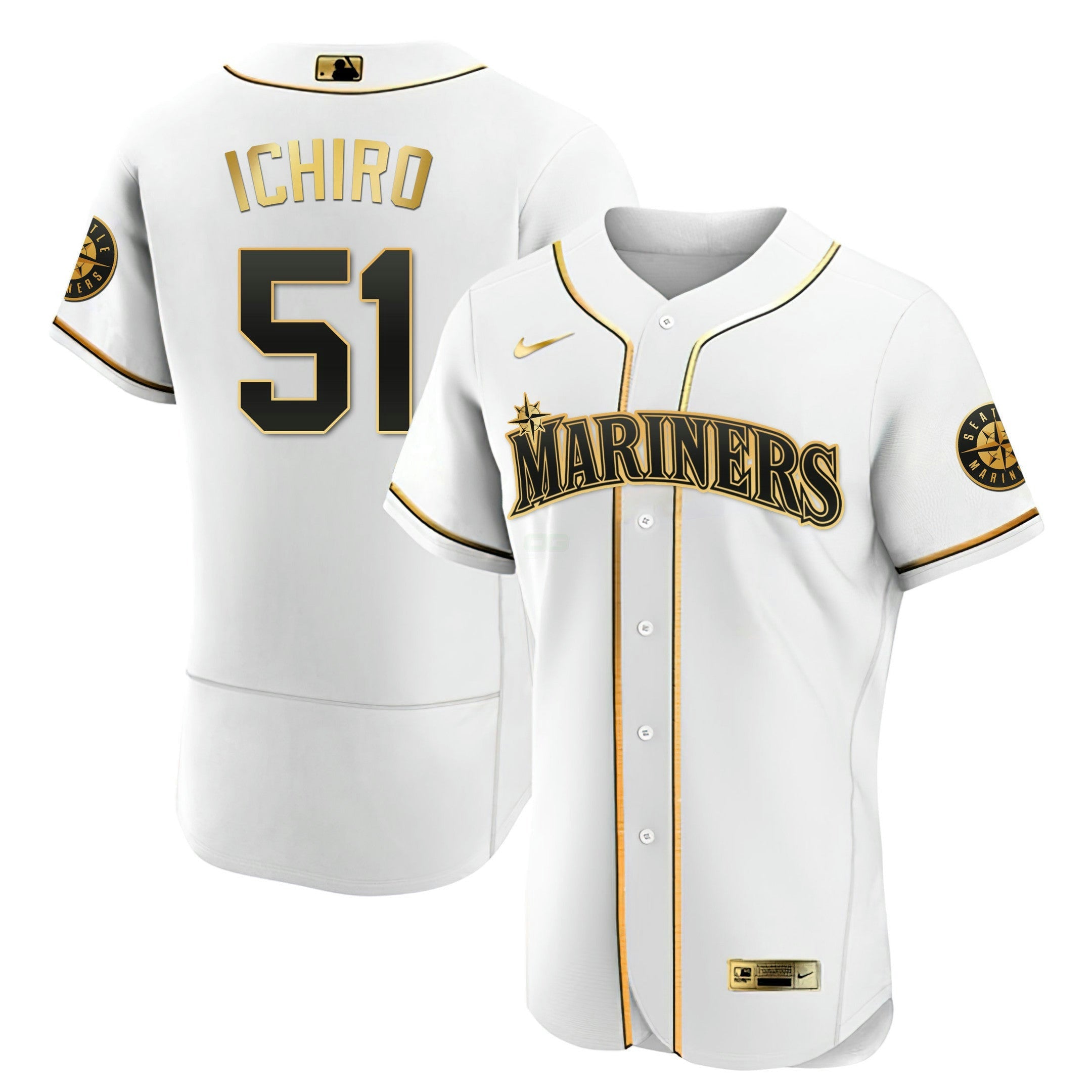 Camisa MLB Branca Dourada & Preta Dourada Jersey