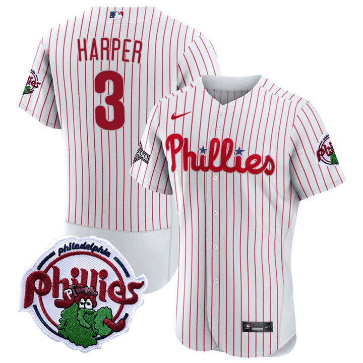 Camisa MLB Bryce Harper Philadelphia 2023 Postseason Patch Jersey