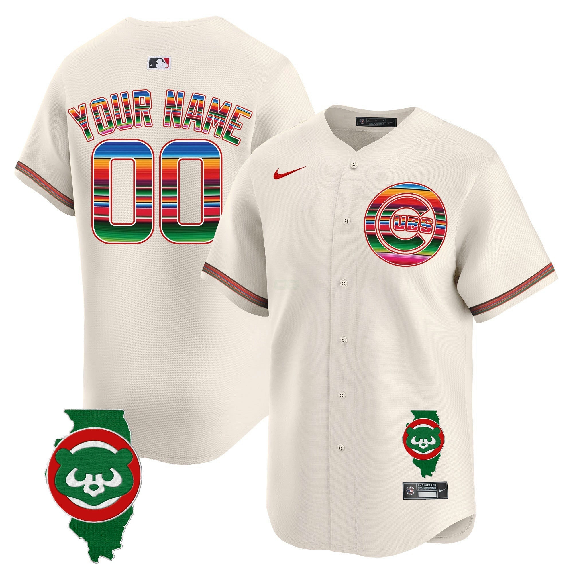 Camisa MLB Chicago Mexico Illinois Patch Vapor Premier Limited Jersey