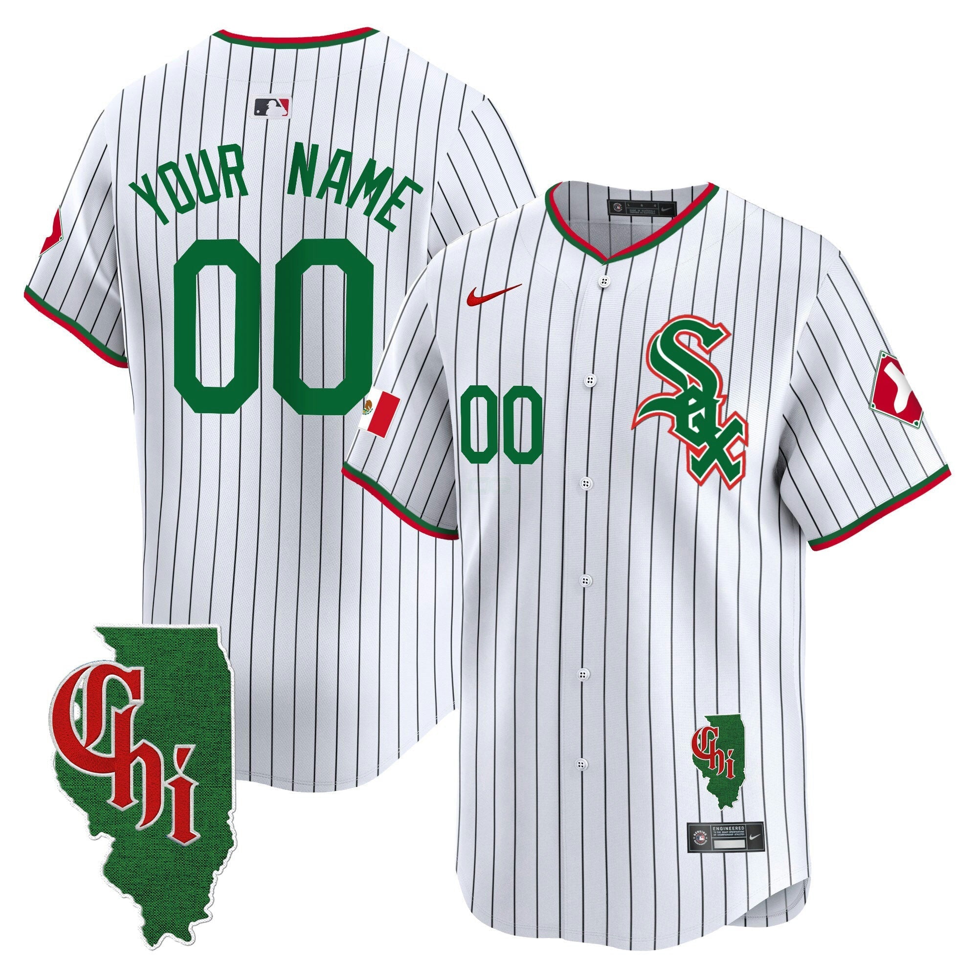 Camisa MLB Chicago Mexico Vapor Premier Limited Jersey – Illinois Patch