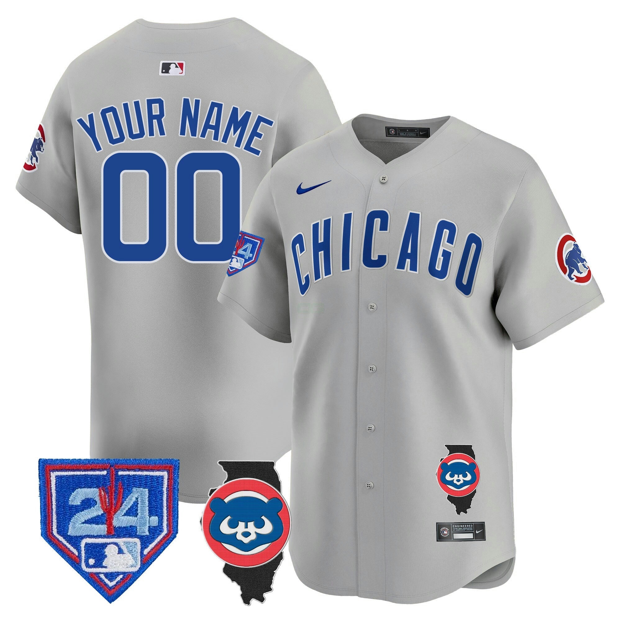 Camisa MLB Chicago Spring Training & Illinois Patch Vapor Premier Limited Jersey
